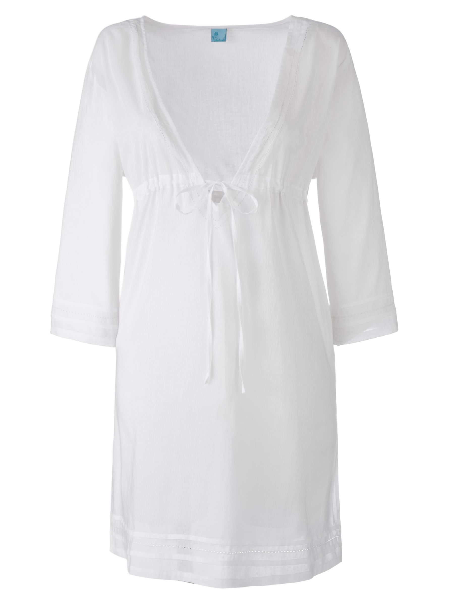 John Lewis Cotton Voile Kaftan, White