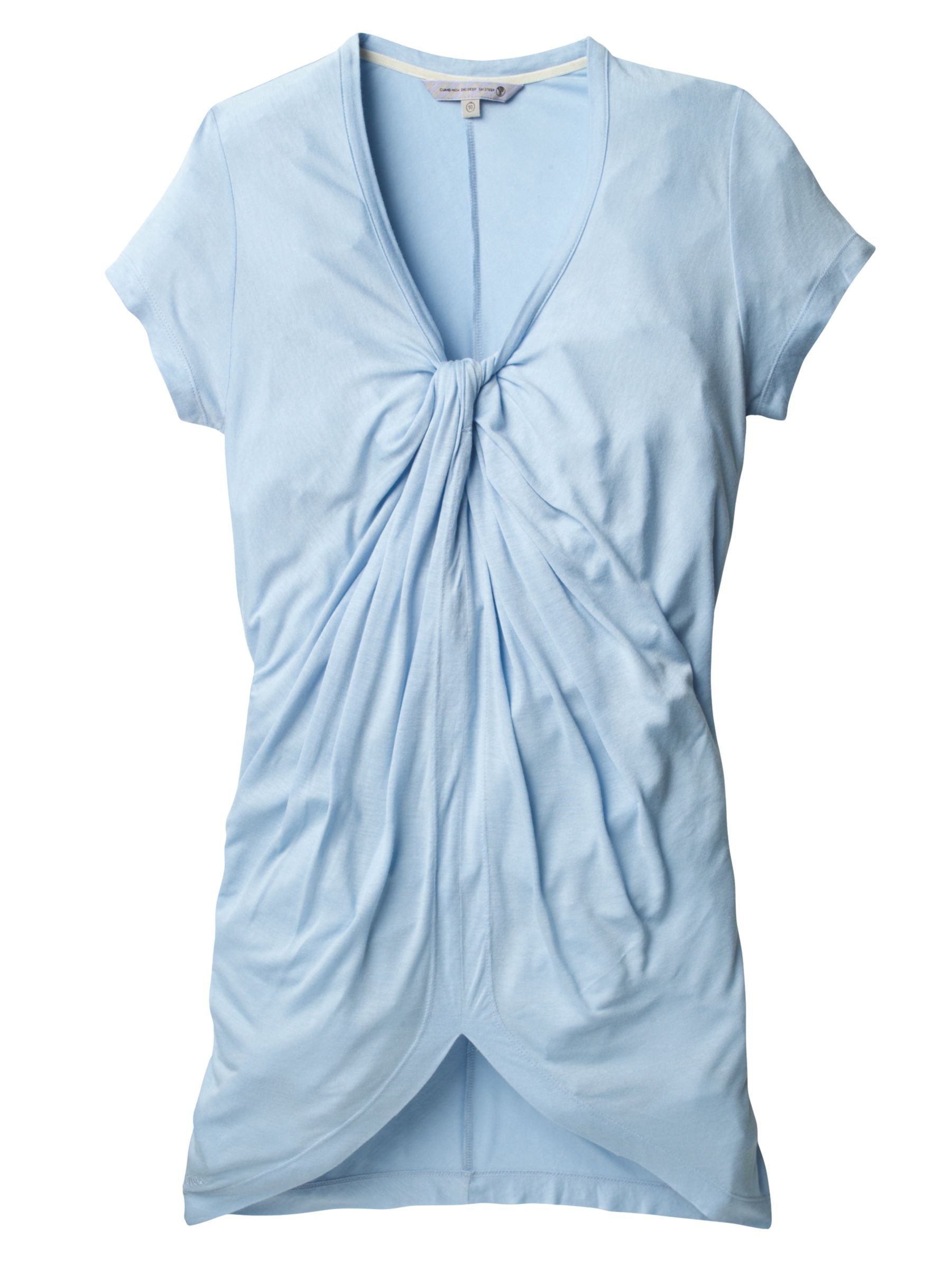 Fat Face Knot V-Neck Tunic, Cerulean, 16