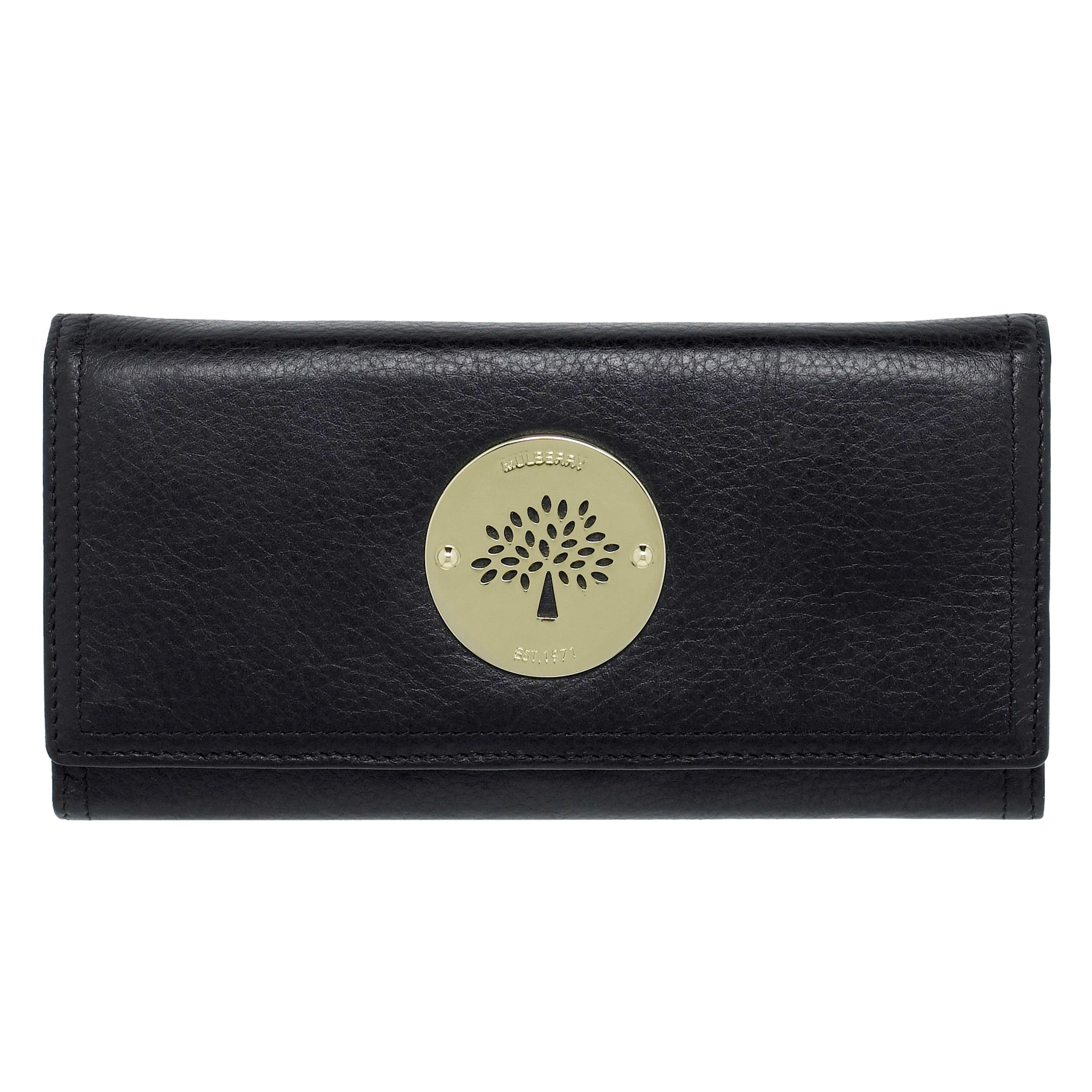 Mulberry Daria Continental Wallet, Black at John Lewis