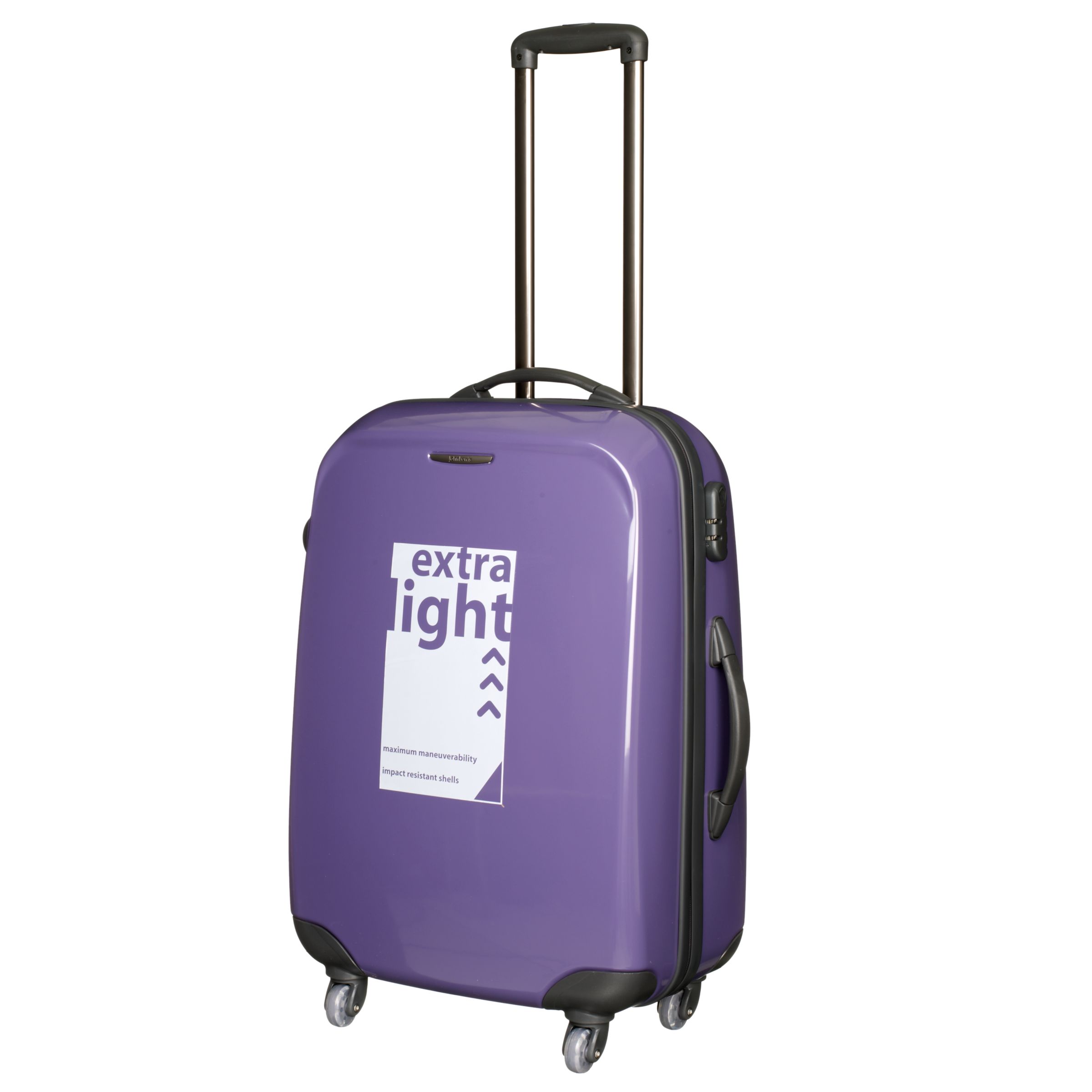 John Lewis Fuji Lite Trolley Cases, Purple, Medium