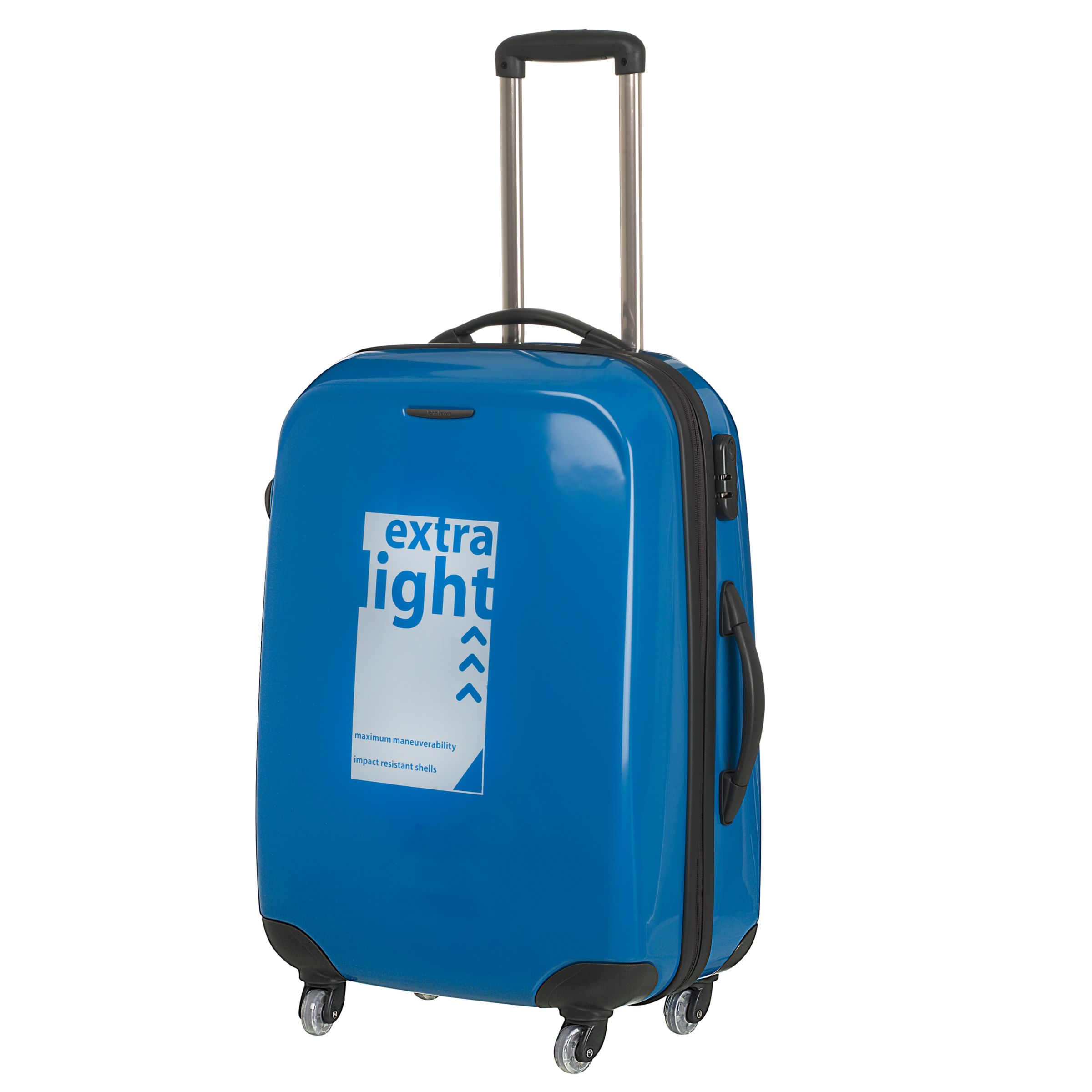 John Lewis Fuji Lite Trolley Cases, Blue, Large