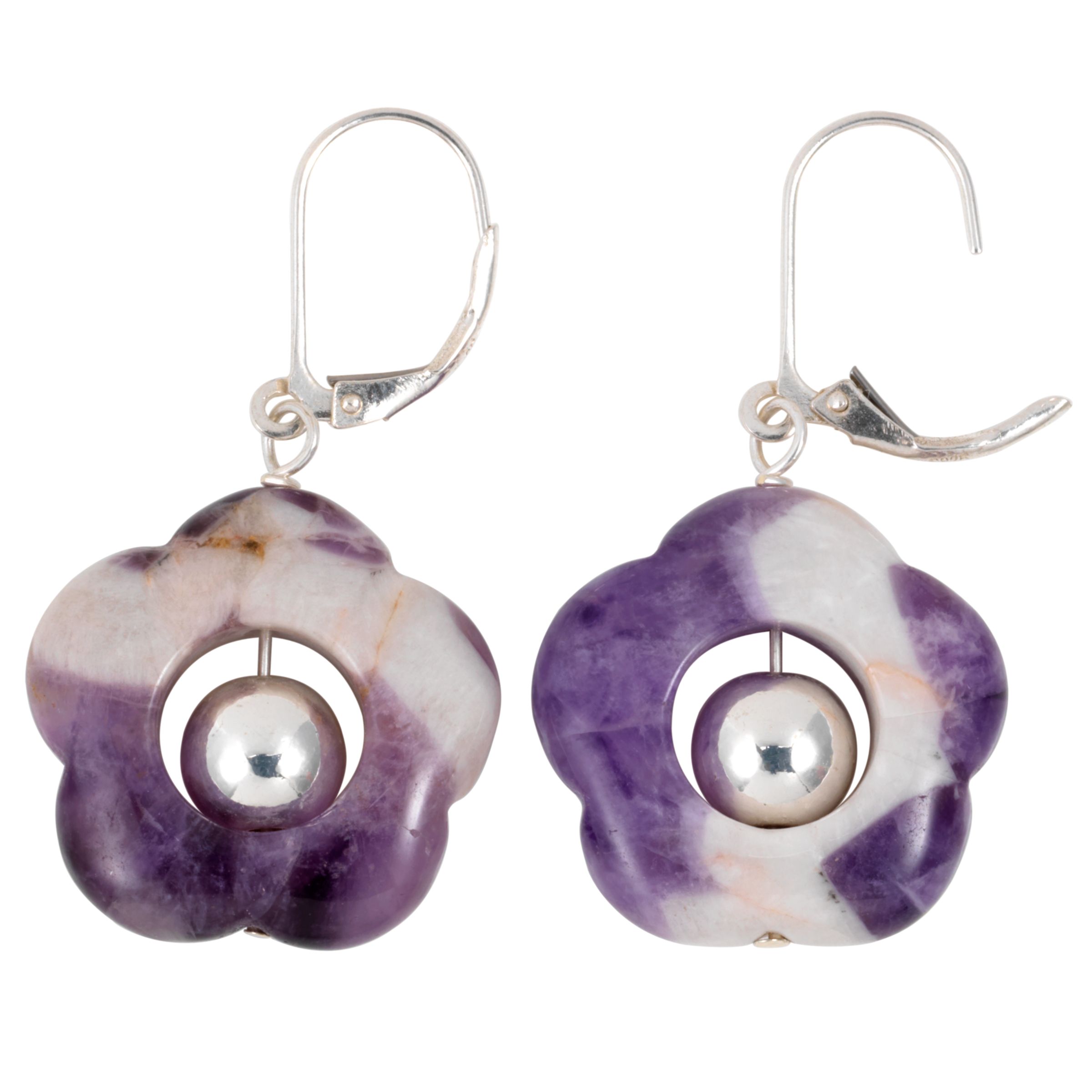 Ã…ska Scandinavia Danielle Purple Flower Earrings