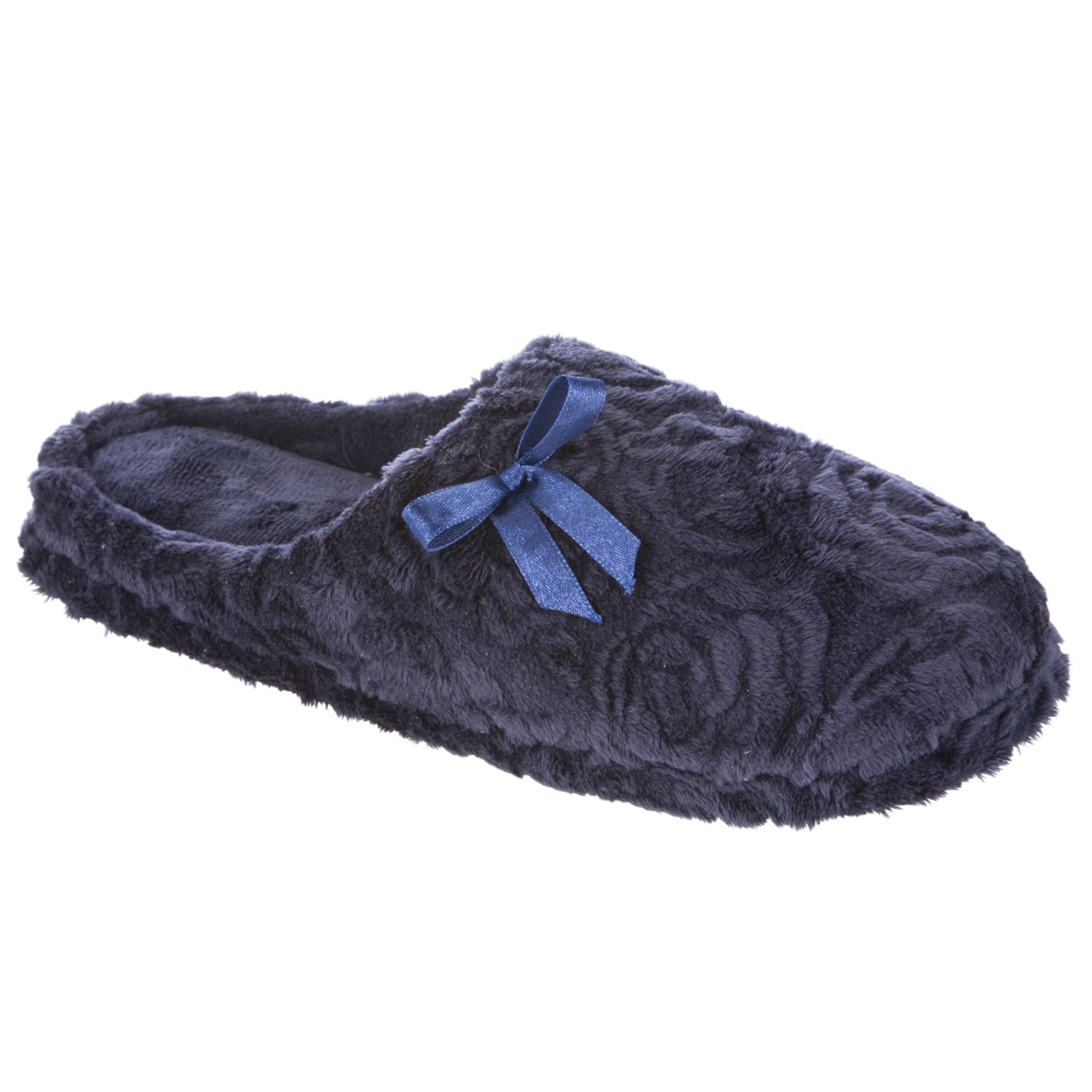 John Lewis Basic Mule Slippers, Sailor Blue, S