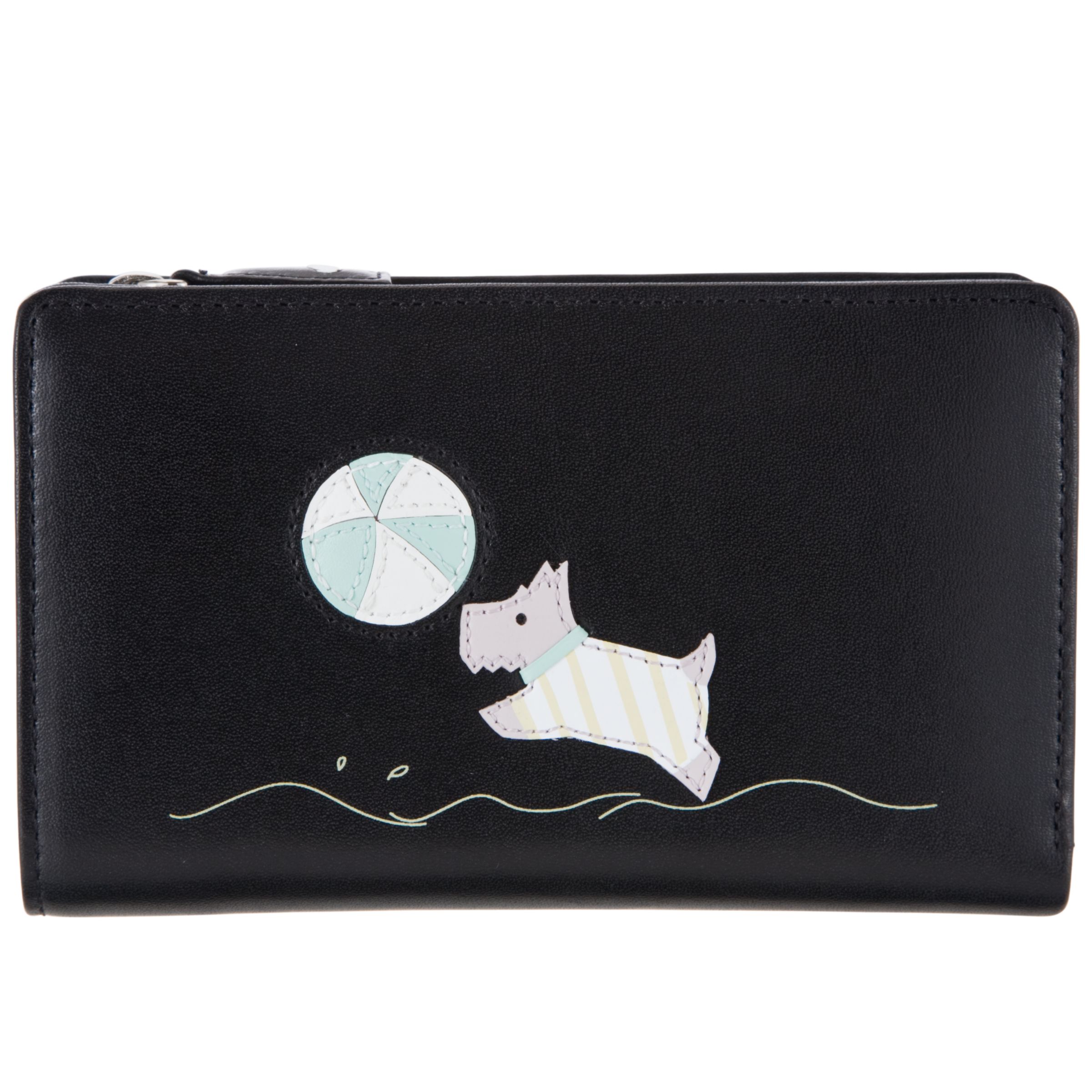 Radley Beach Ball Medium Flapover Coin Purse Black
