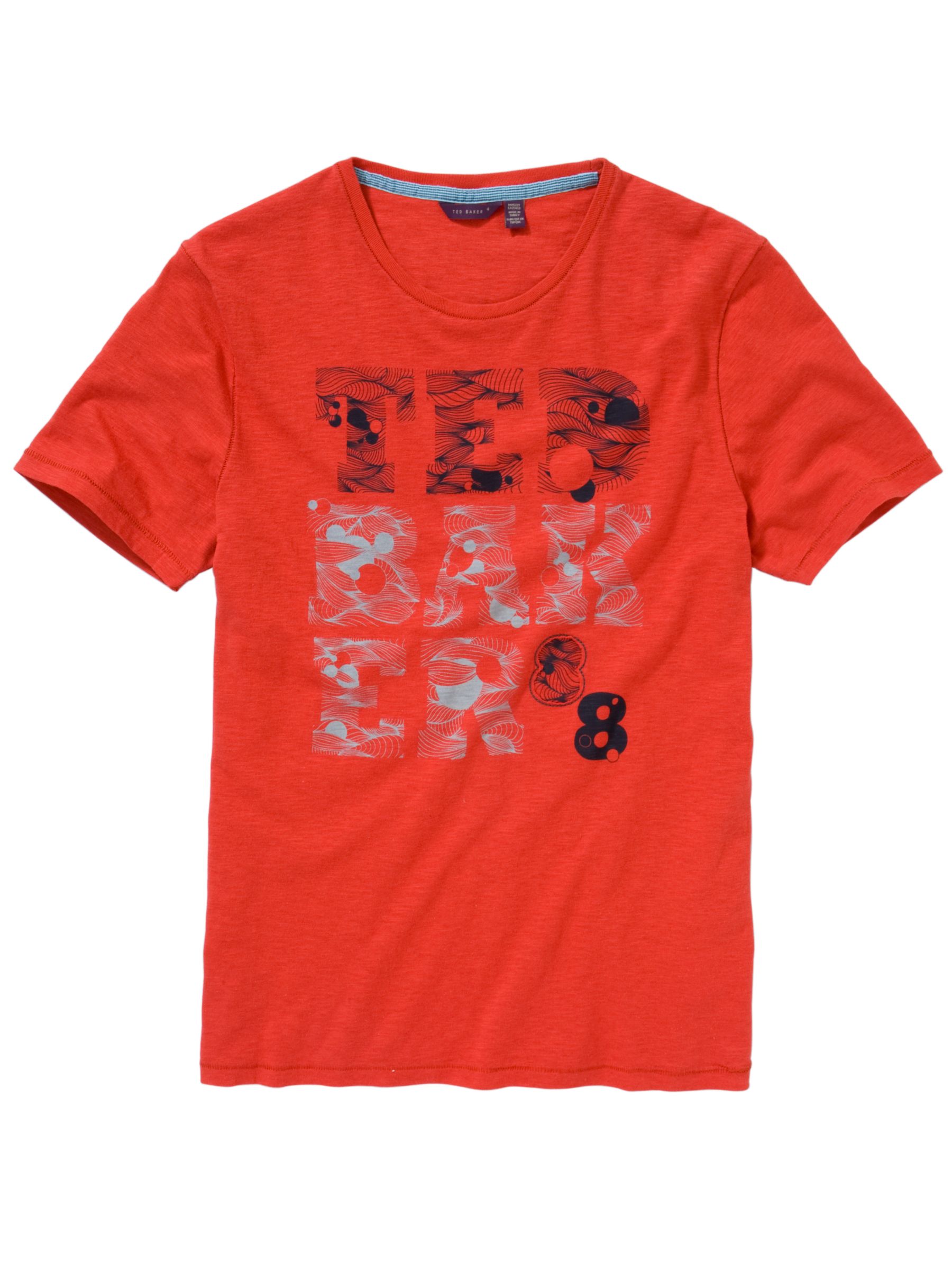Ted Baker Swirl Brand T-Shirt, Red, XXL
