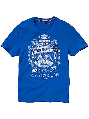 Ted Baker Jeanswear Short Sleeve T-Shirt, Blue, L