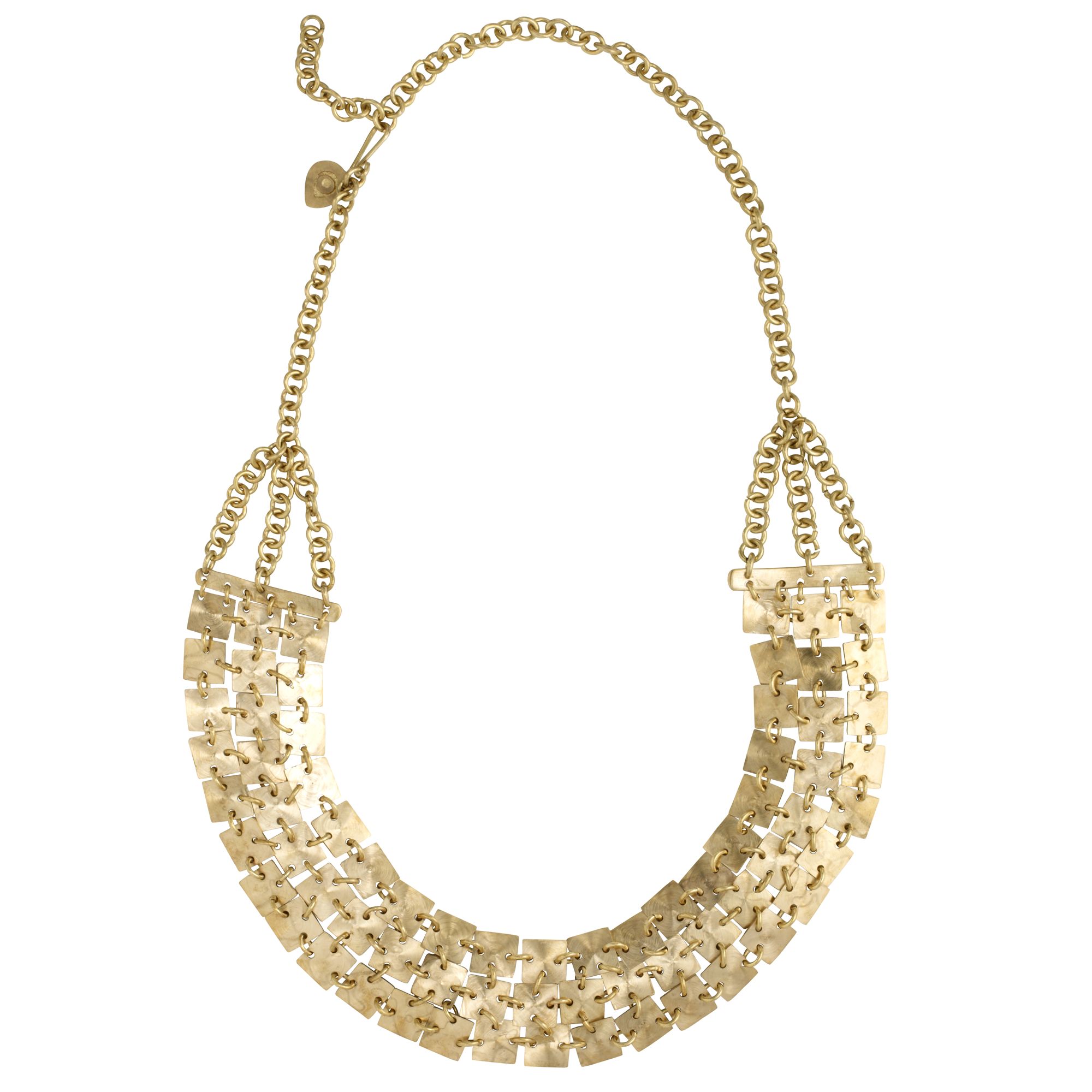 Made Brass Square Link Chain Necklace, Brass at John Lewis