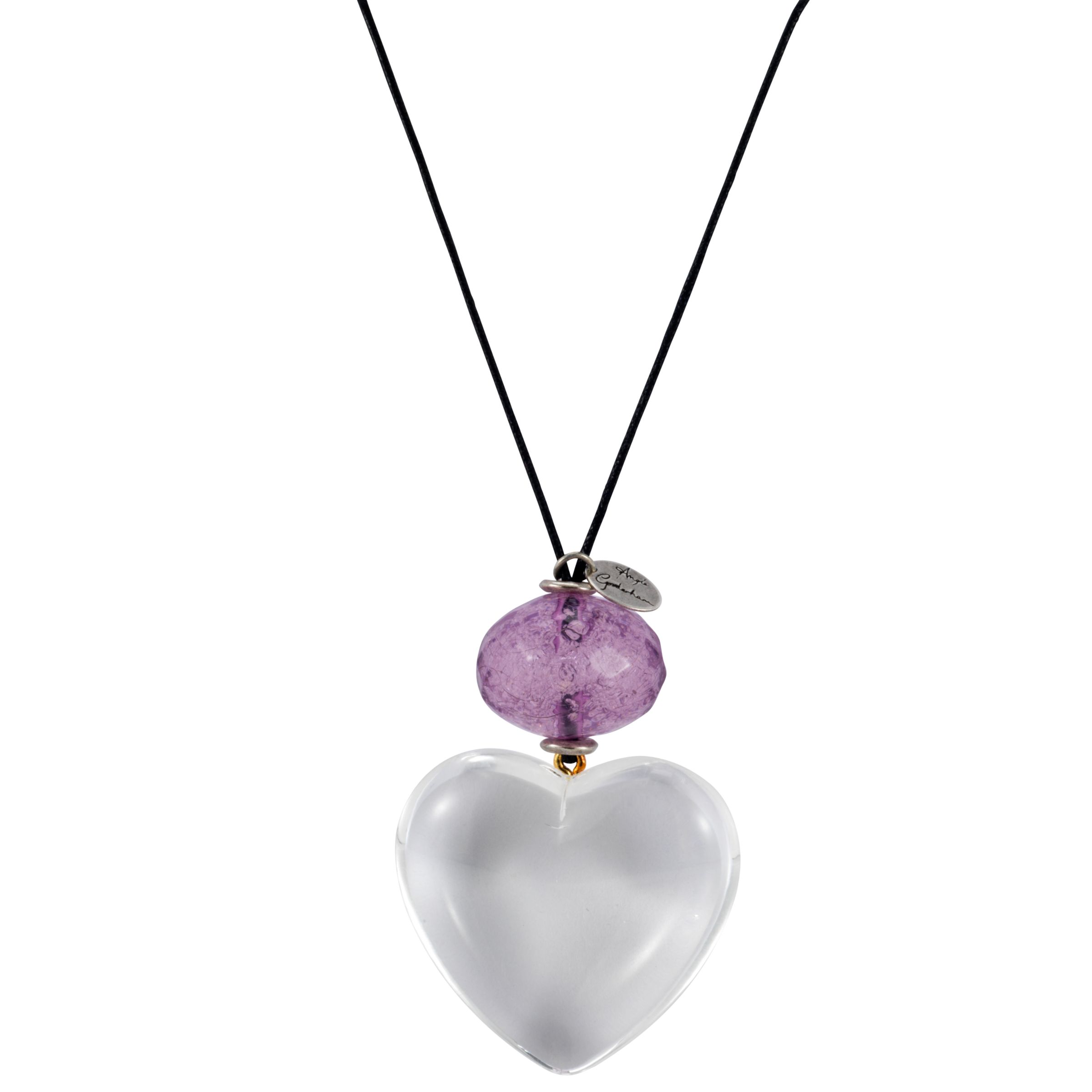 Angie Gooderham Clear Heart Pendant Necklace
