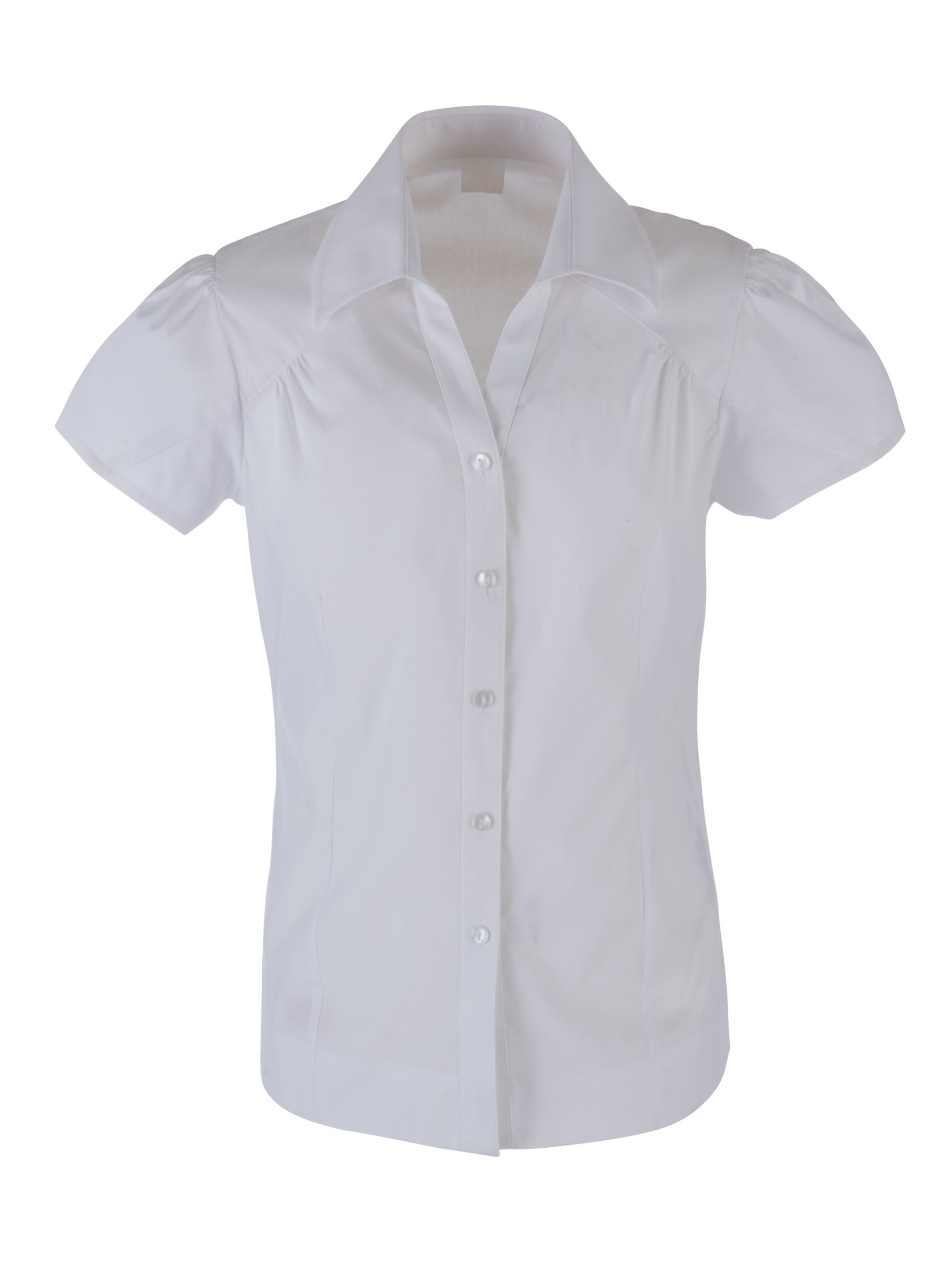 John Lewis Short Sleeve Cotton Stretch Blouse,