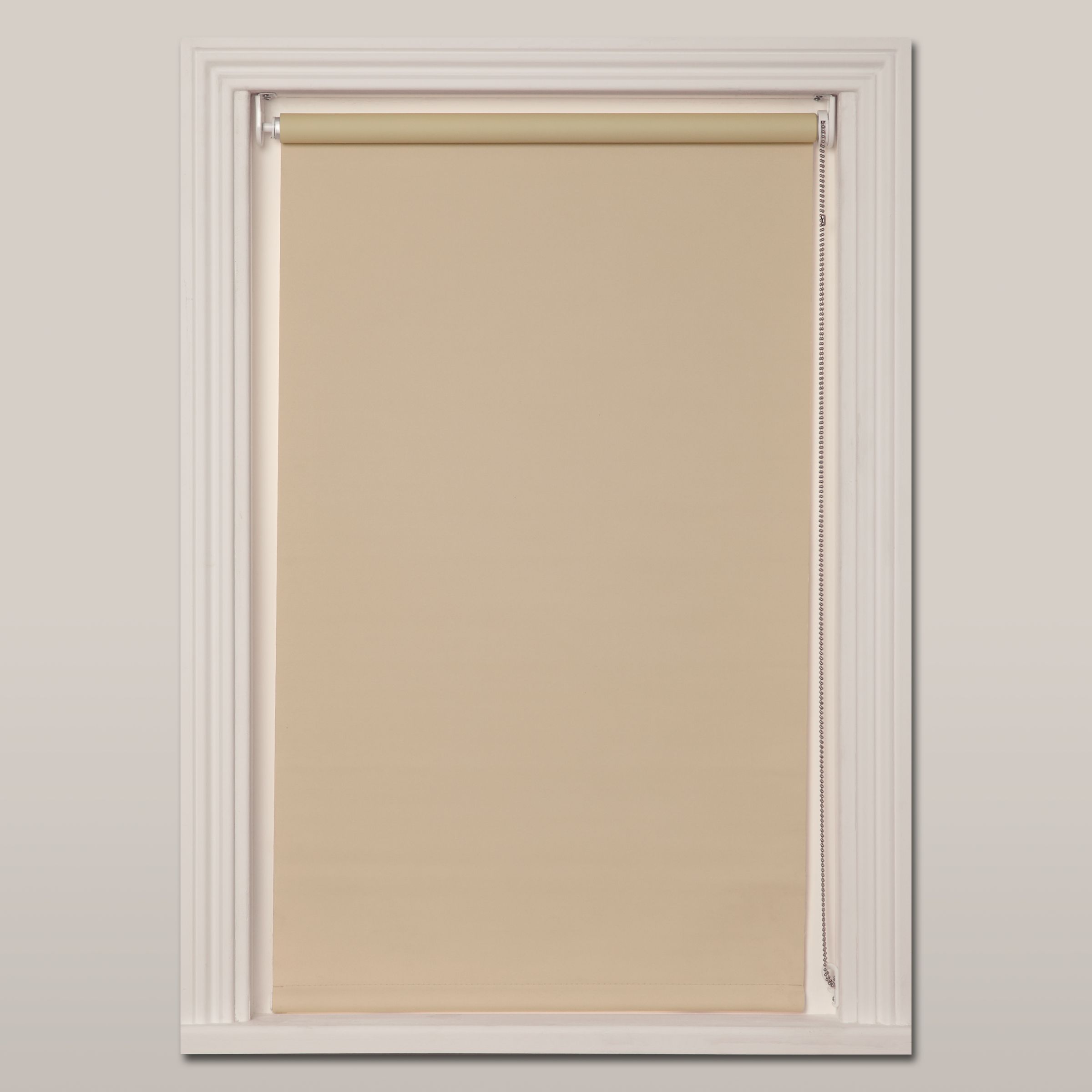 John Lewis Blackout Roller Blind, Cream, W91cm