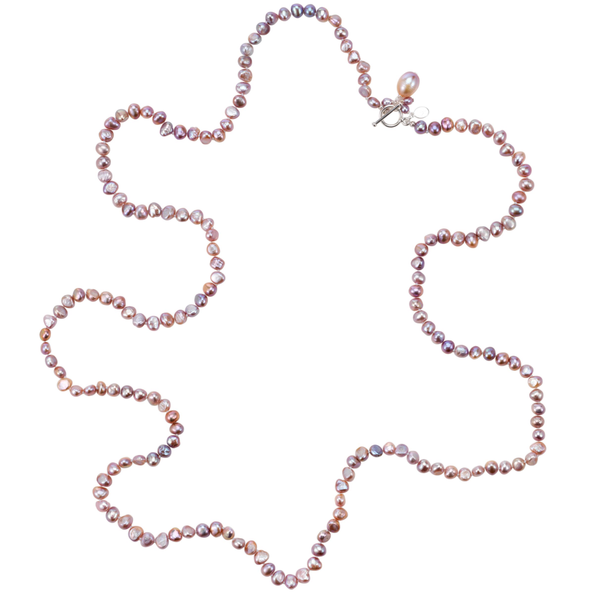 Claudia Bradby Pink Pearl Rope Necklace