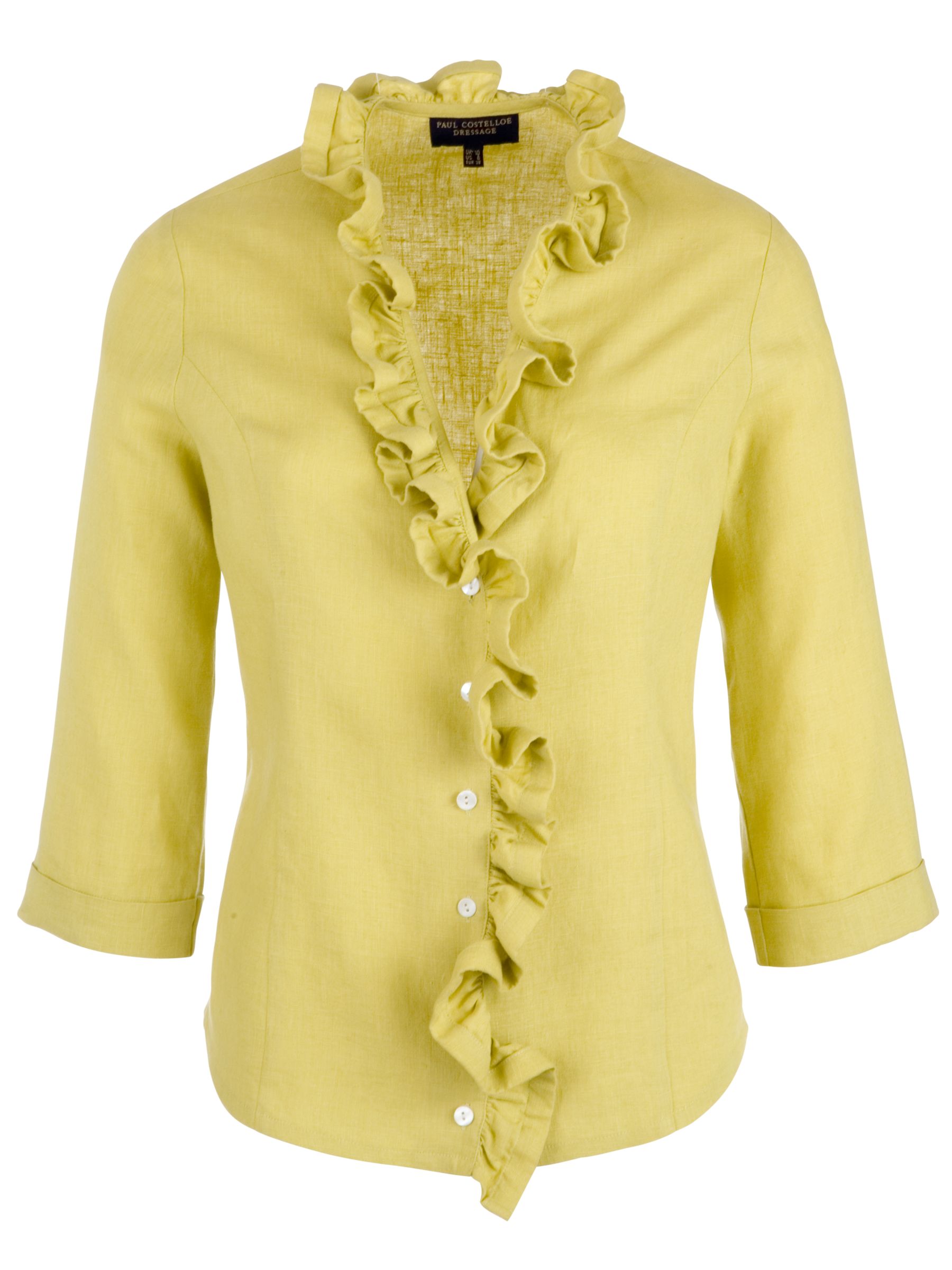 Paul Costelloe Frill Collar Blouse, Chartreuse