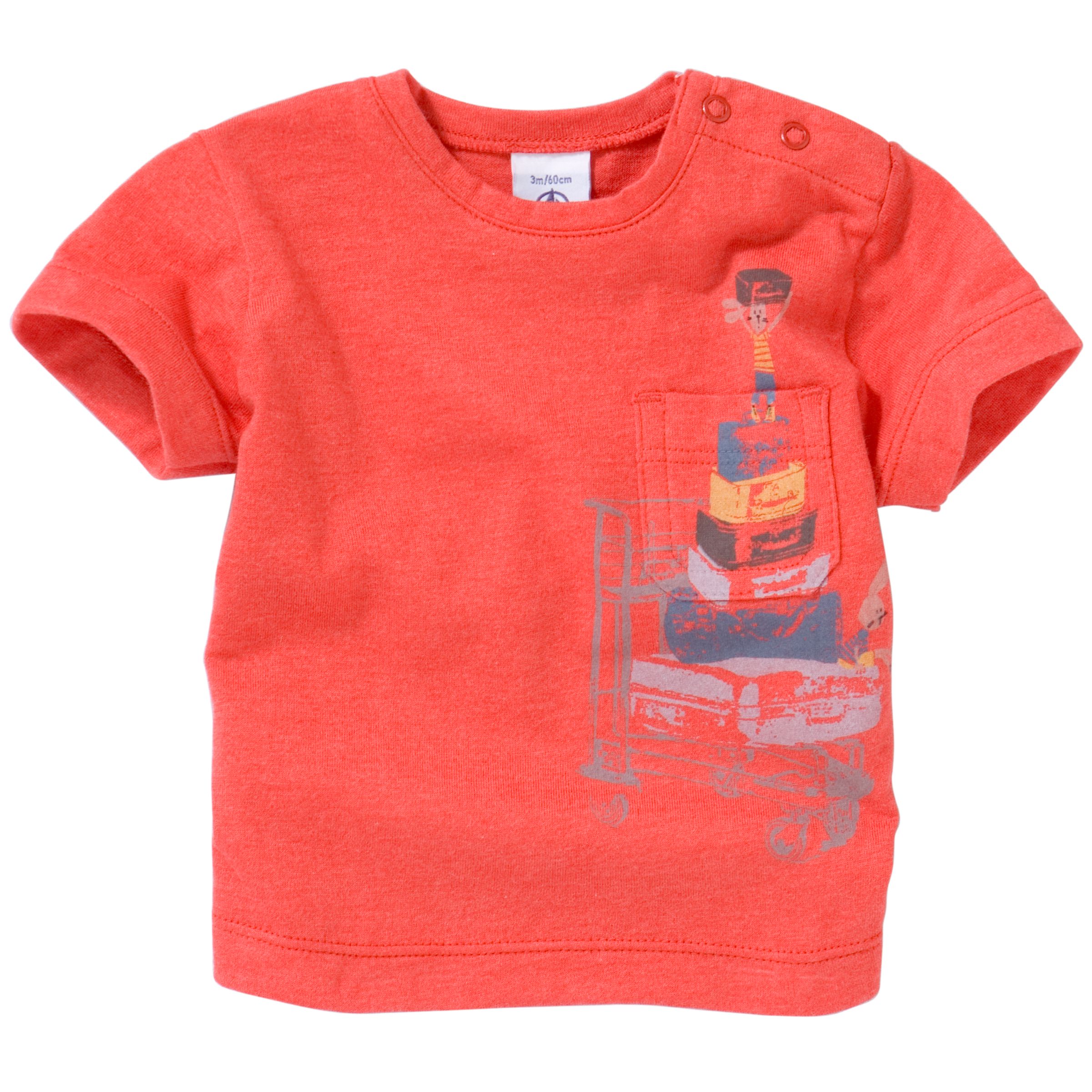 Petit Bateau Printed T-Shirt, Red