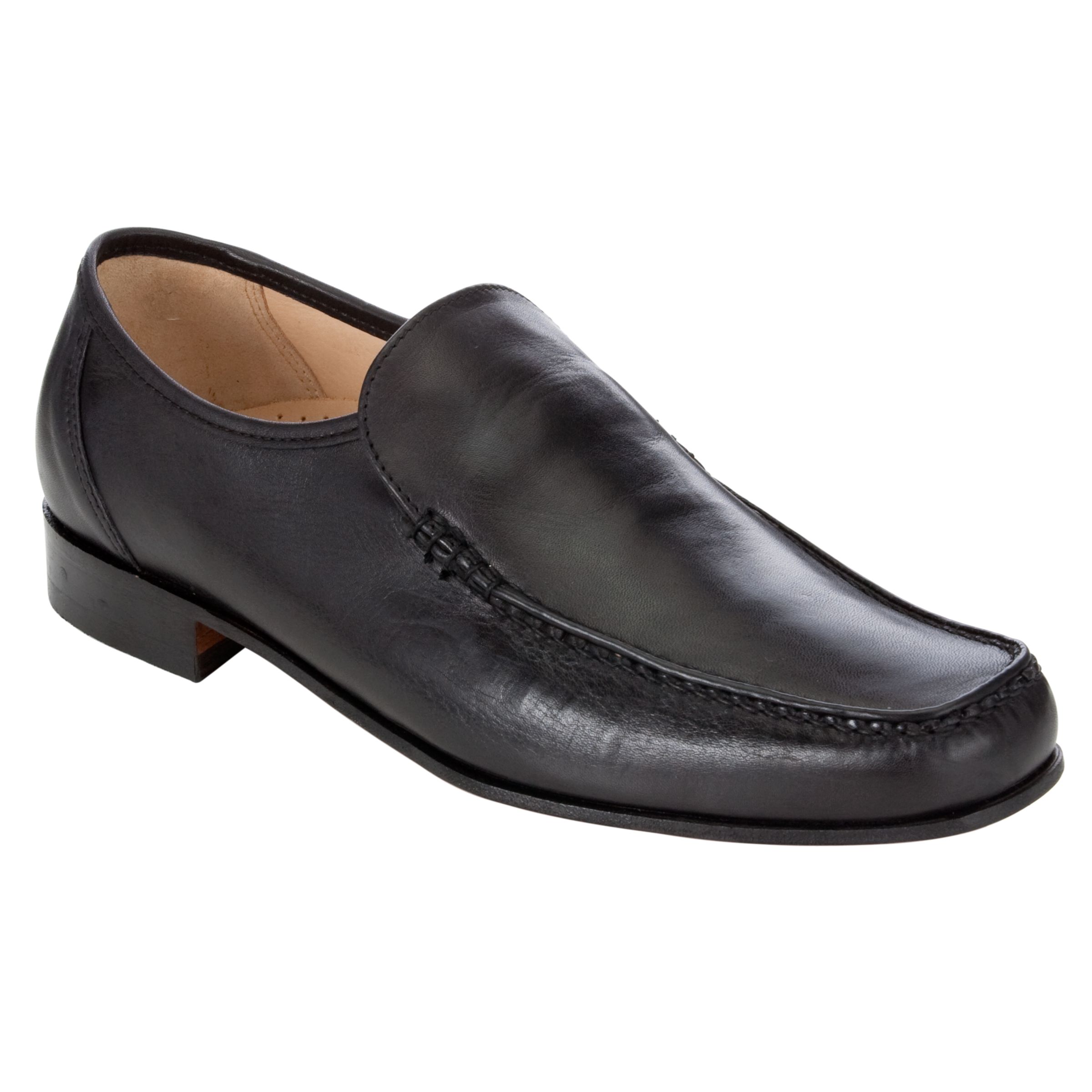Barker Javron Moccasin Shoes, Black at John Lewis