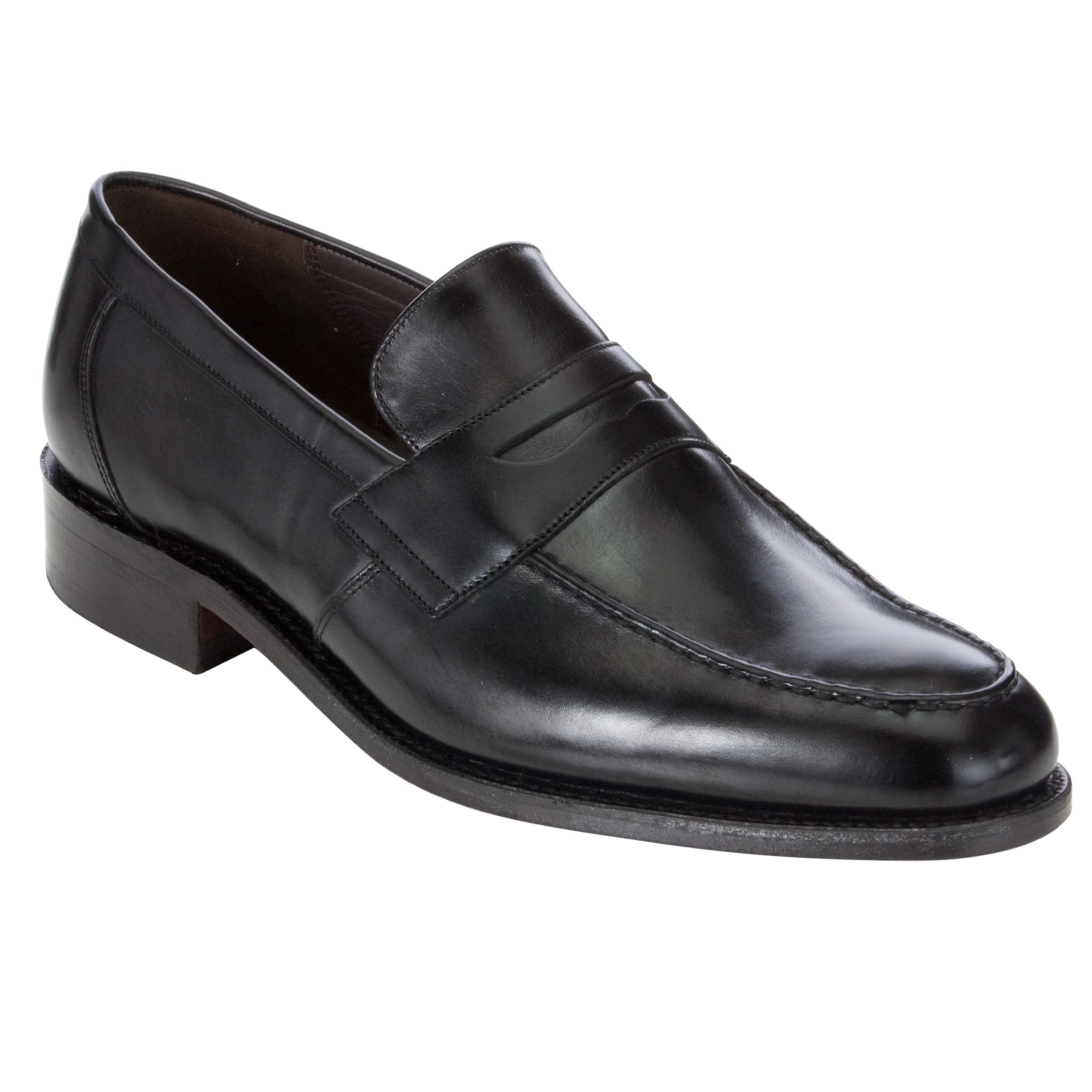 Barkers Warner Calf Leather Shoes, Black at John Lewis
