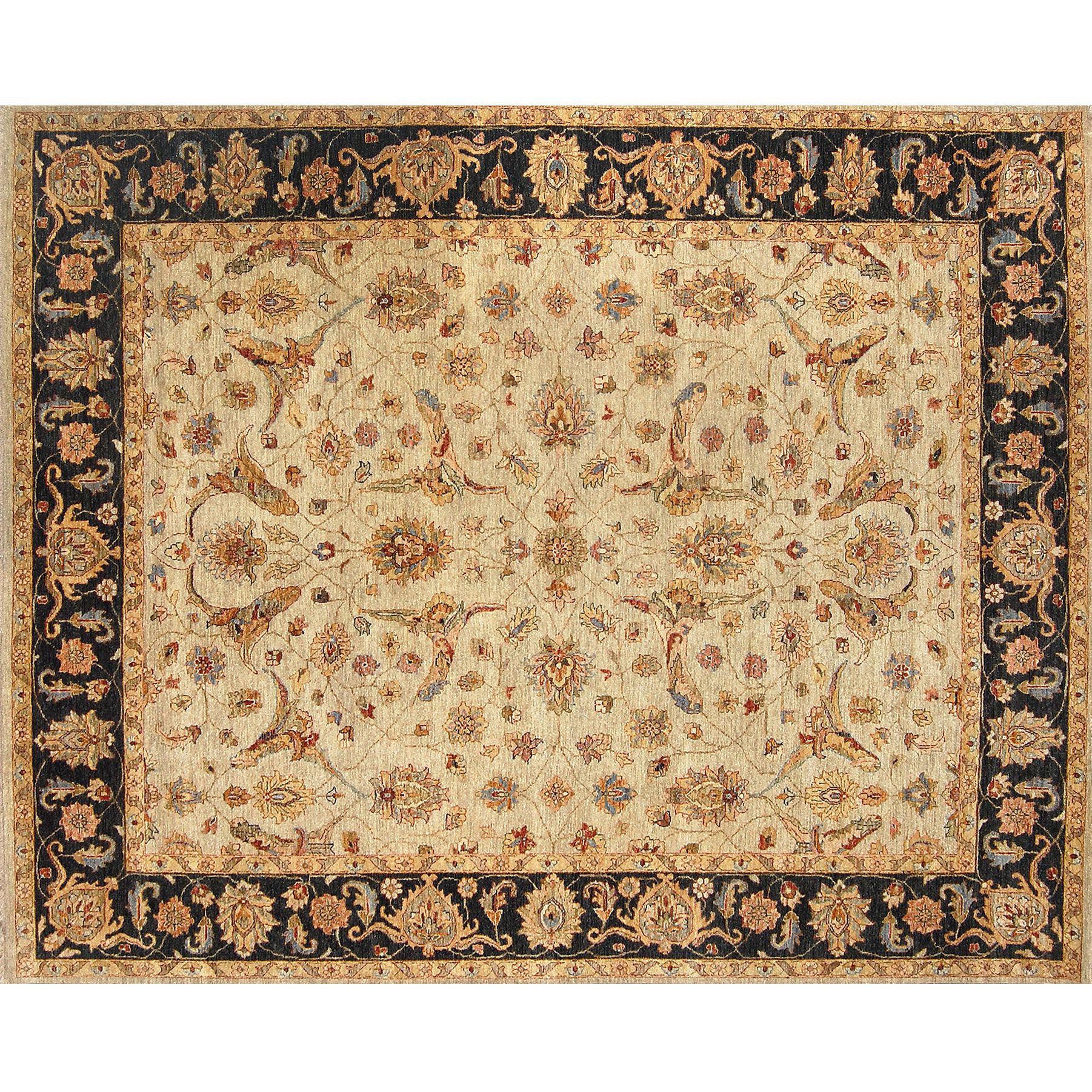 Gazni Rugs, Beige/Black at John Lewis