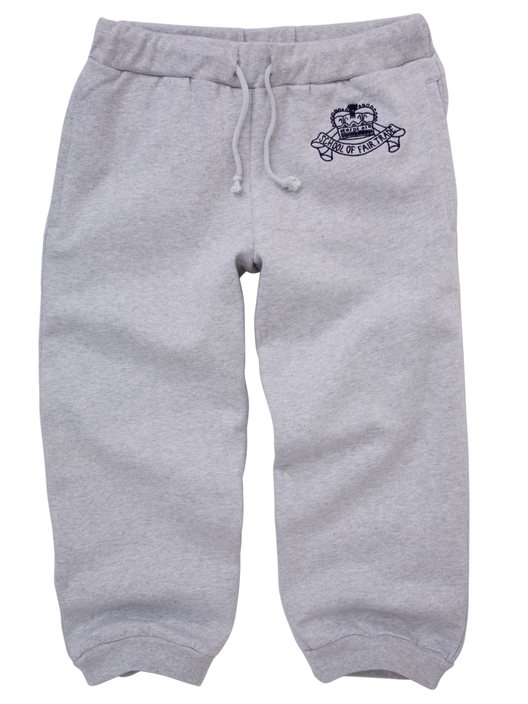 Emma Watson for People Tree Cropped Fleece Pants Grey Marl 10