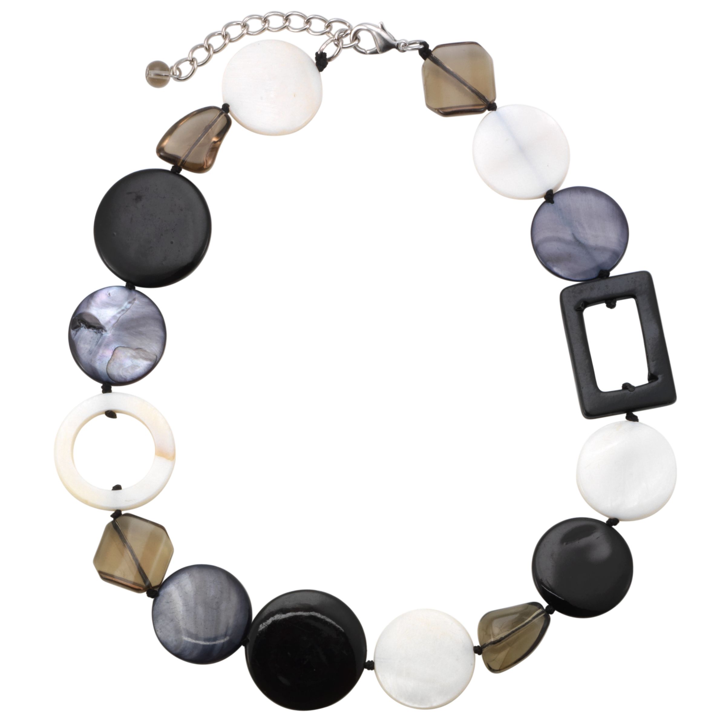 Gemstones, John Lewis Women Short Black Multishape Necklace