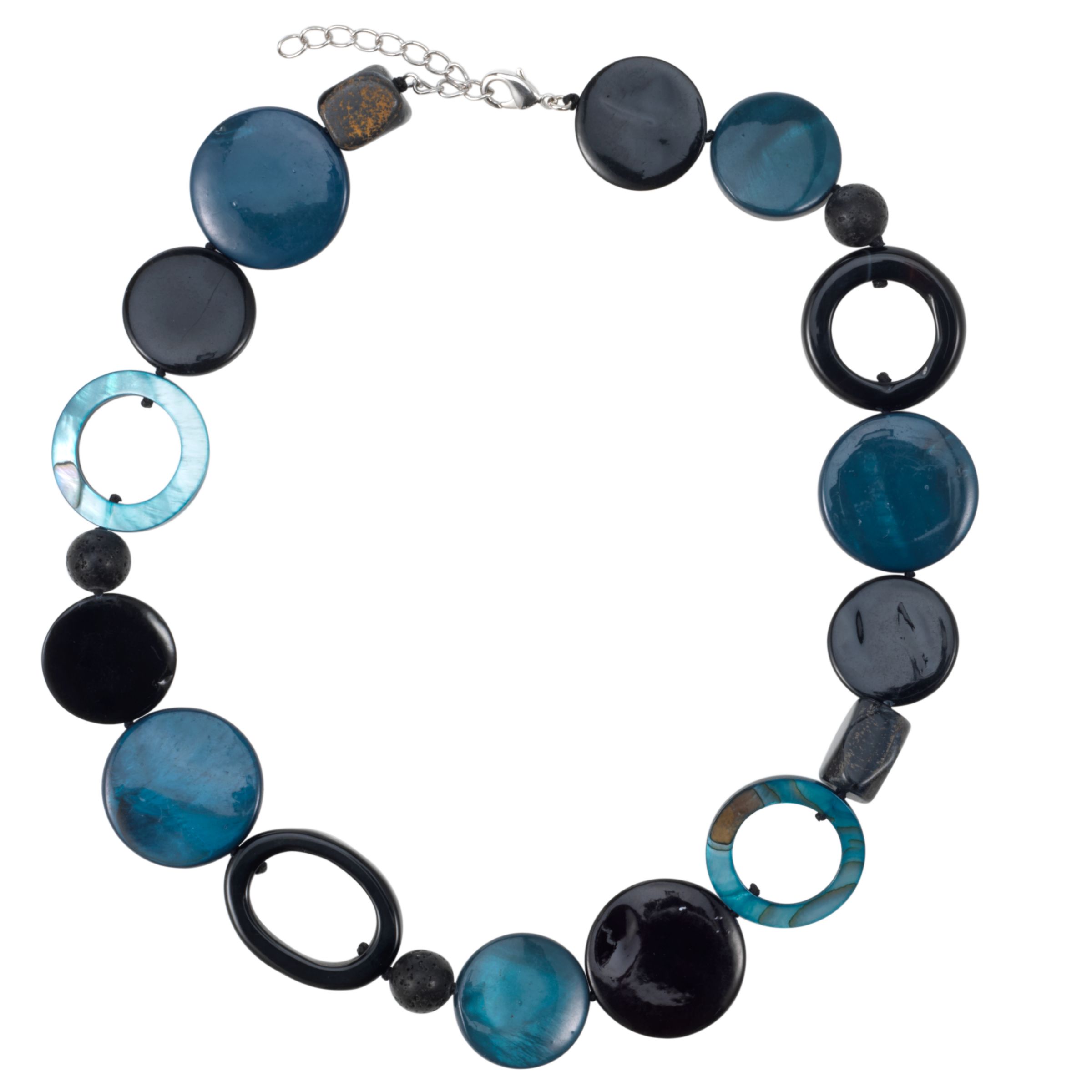 John Lewis Women Multi Shape Necklace, Blue