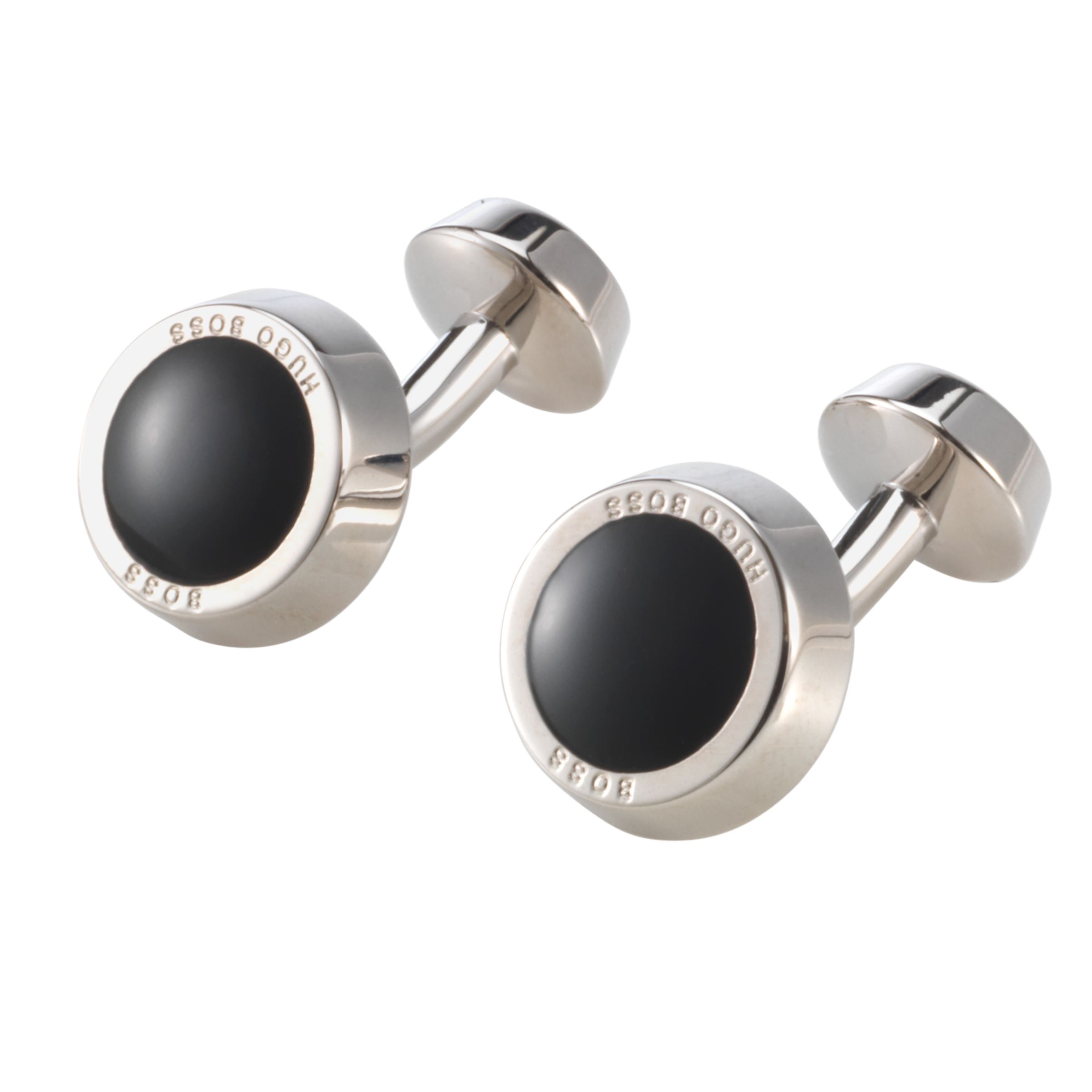 Hugo Boss Round Cufflinks, Black