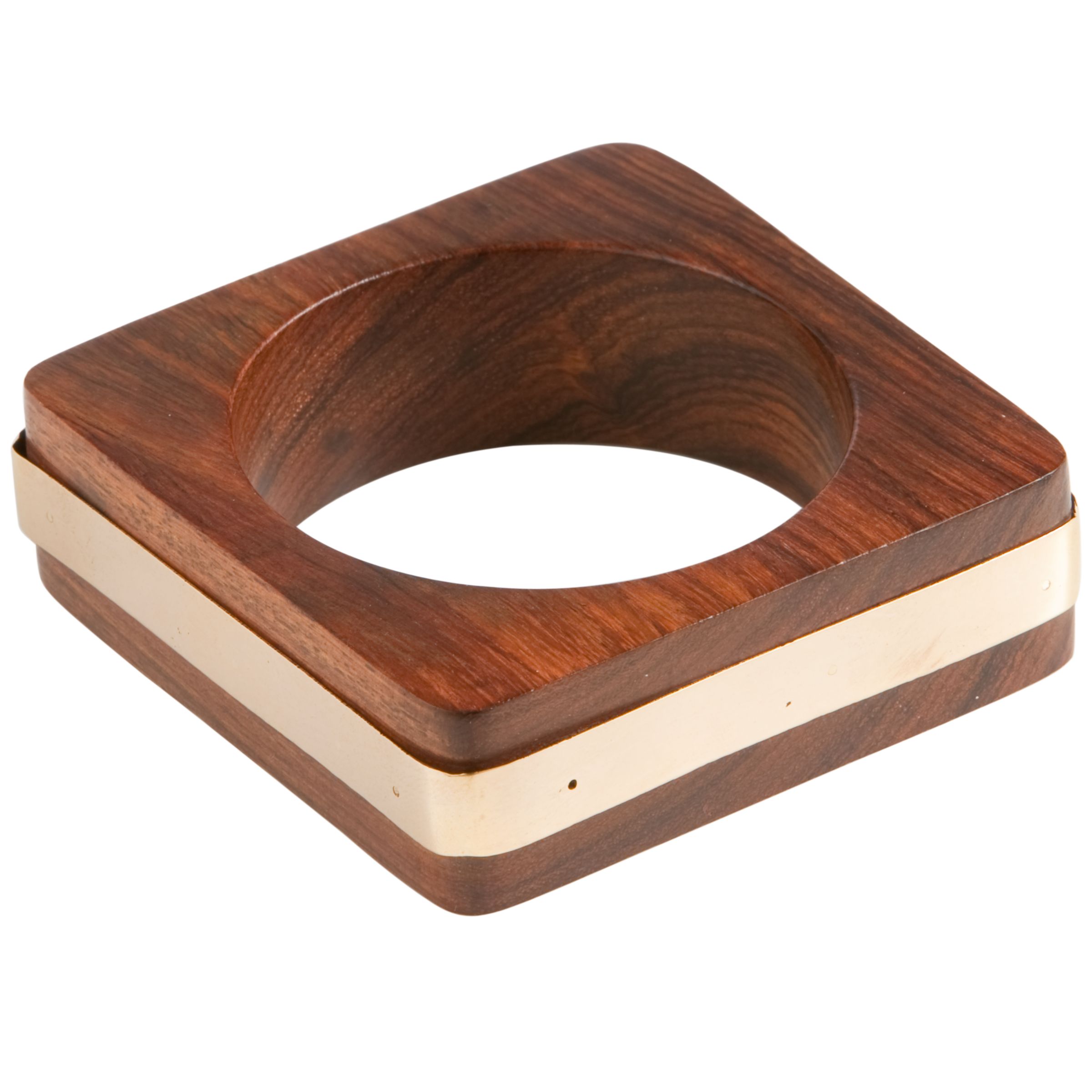 COLLECTION John Lewis Women Square Wood Bangle