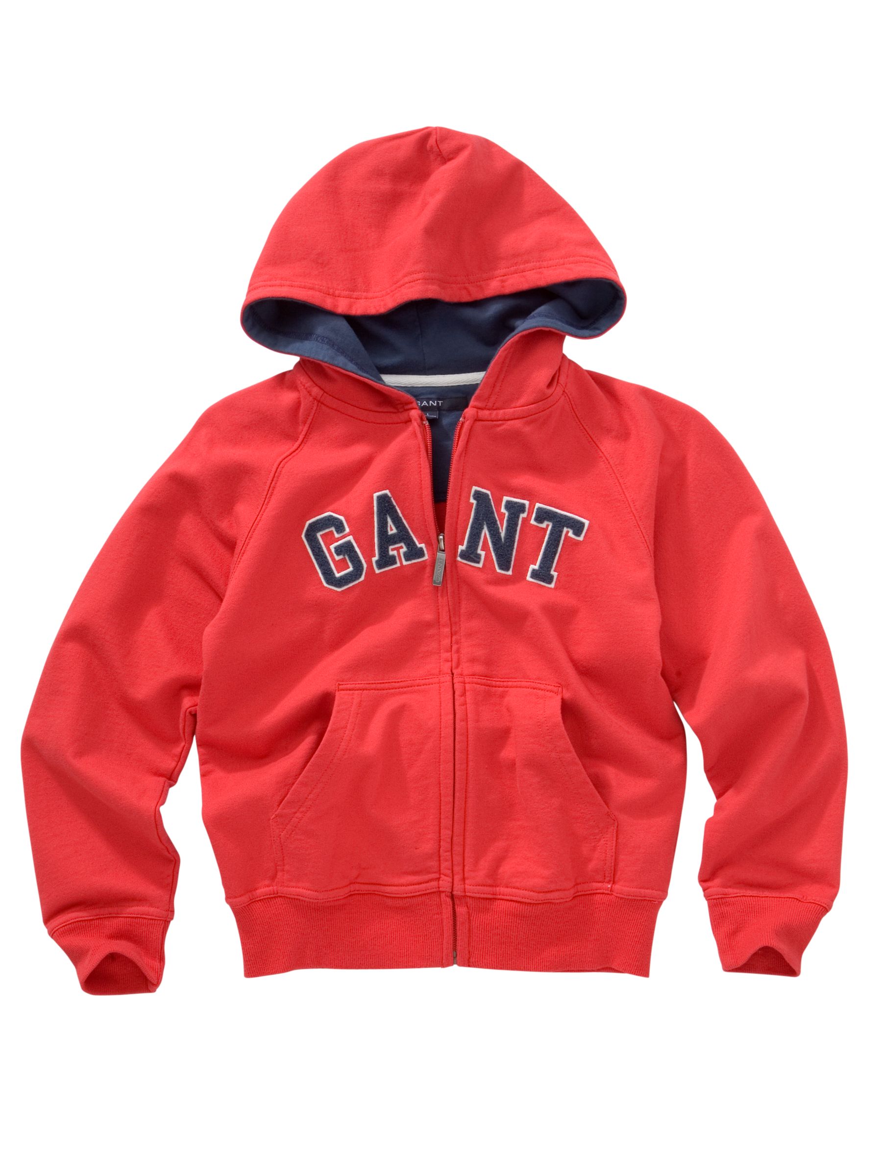 Gant Printed Hooded Zip Sweater Red 2 years