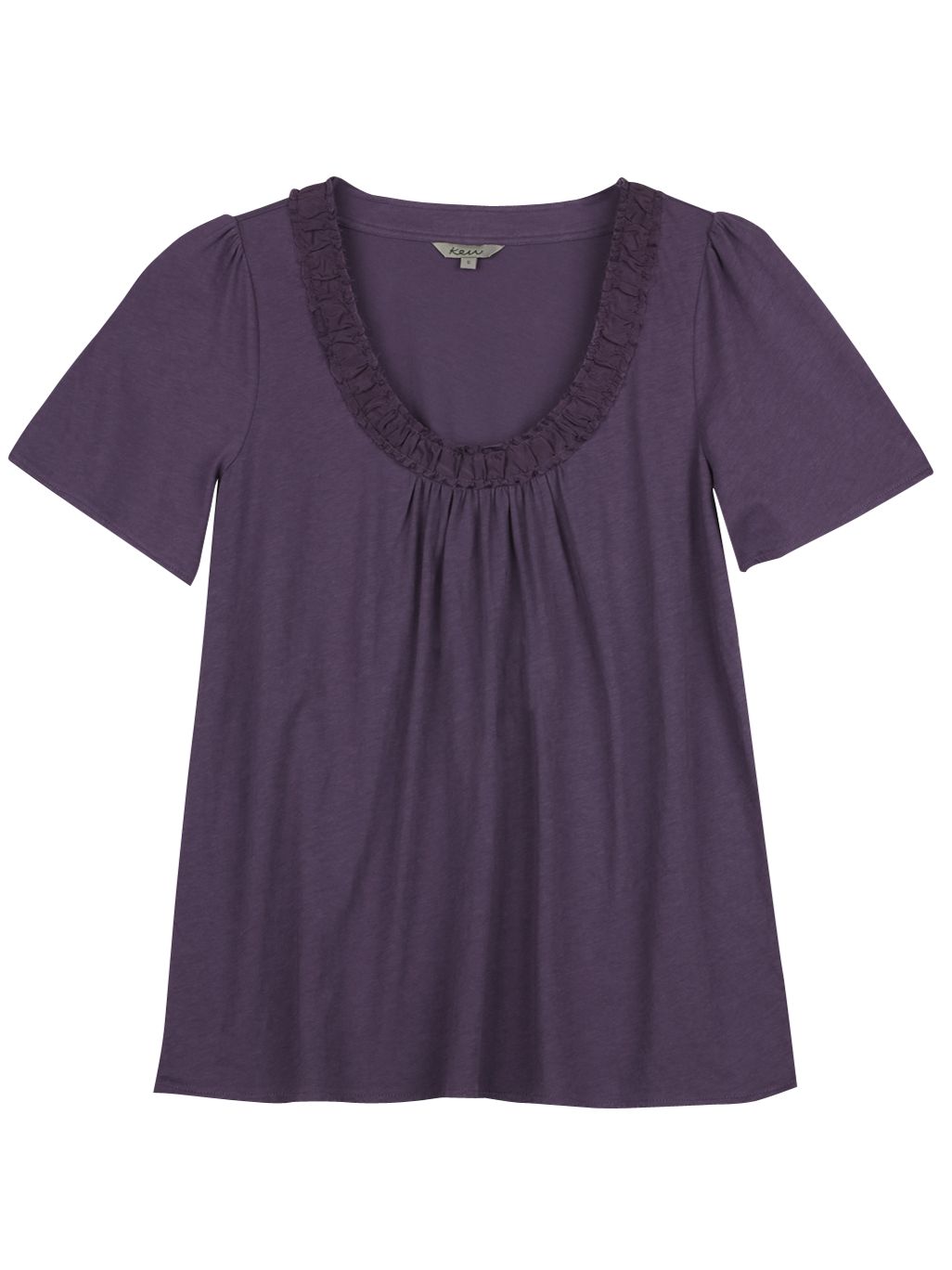 Kew Ruched Trim Scoop Neck Camisole Top, Heather