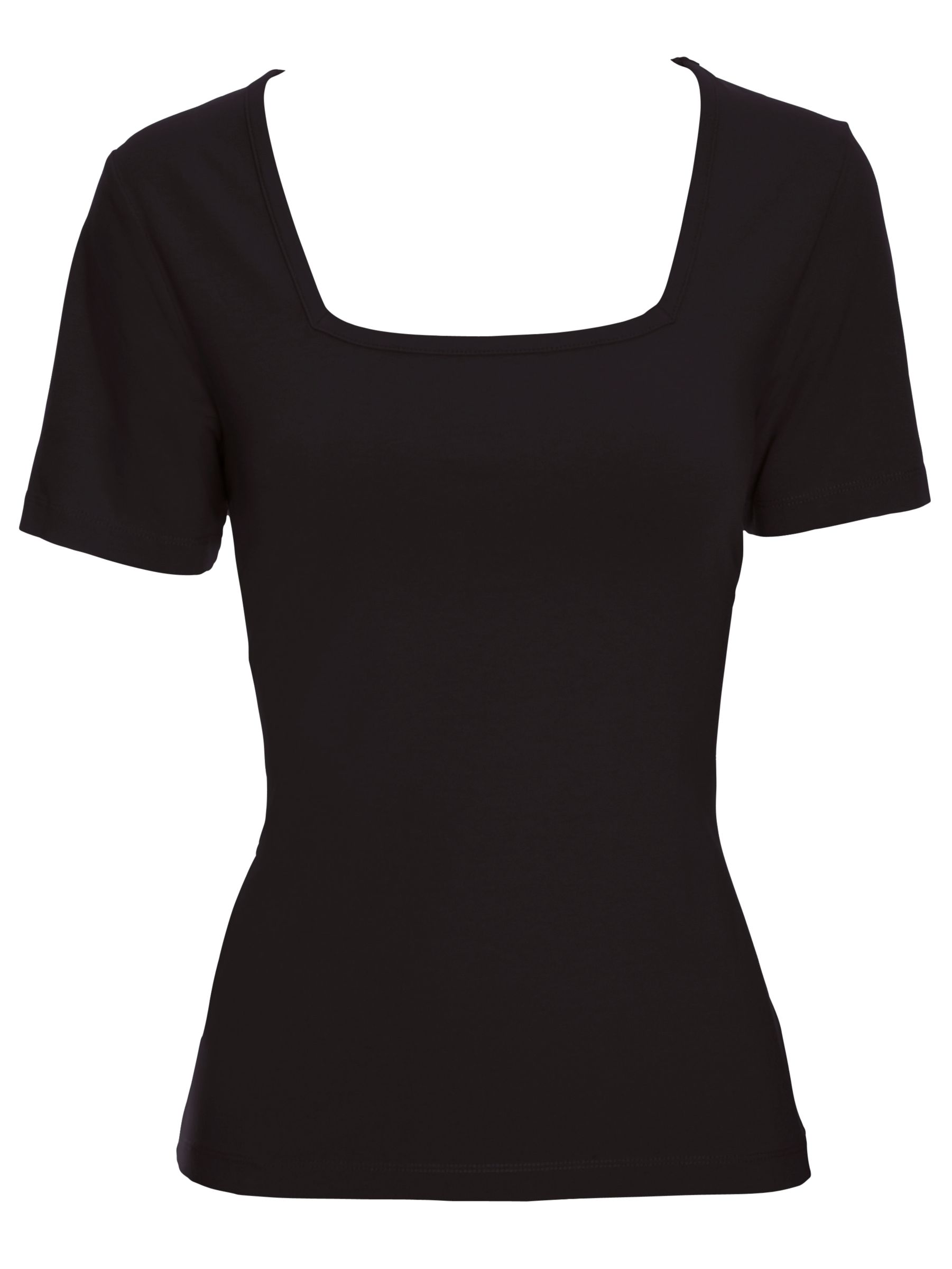 East Square Neck Organic Cotton T Shirt Navy 14