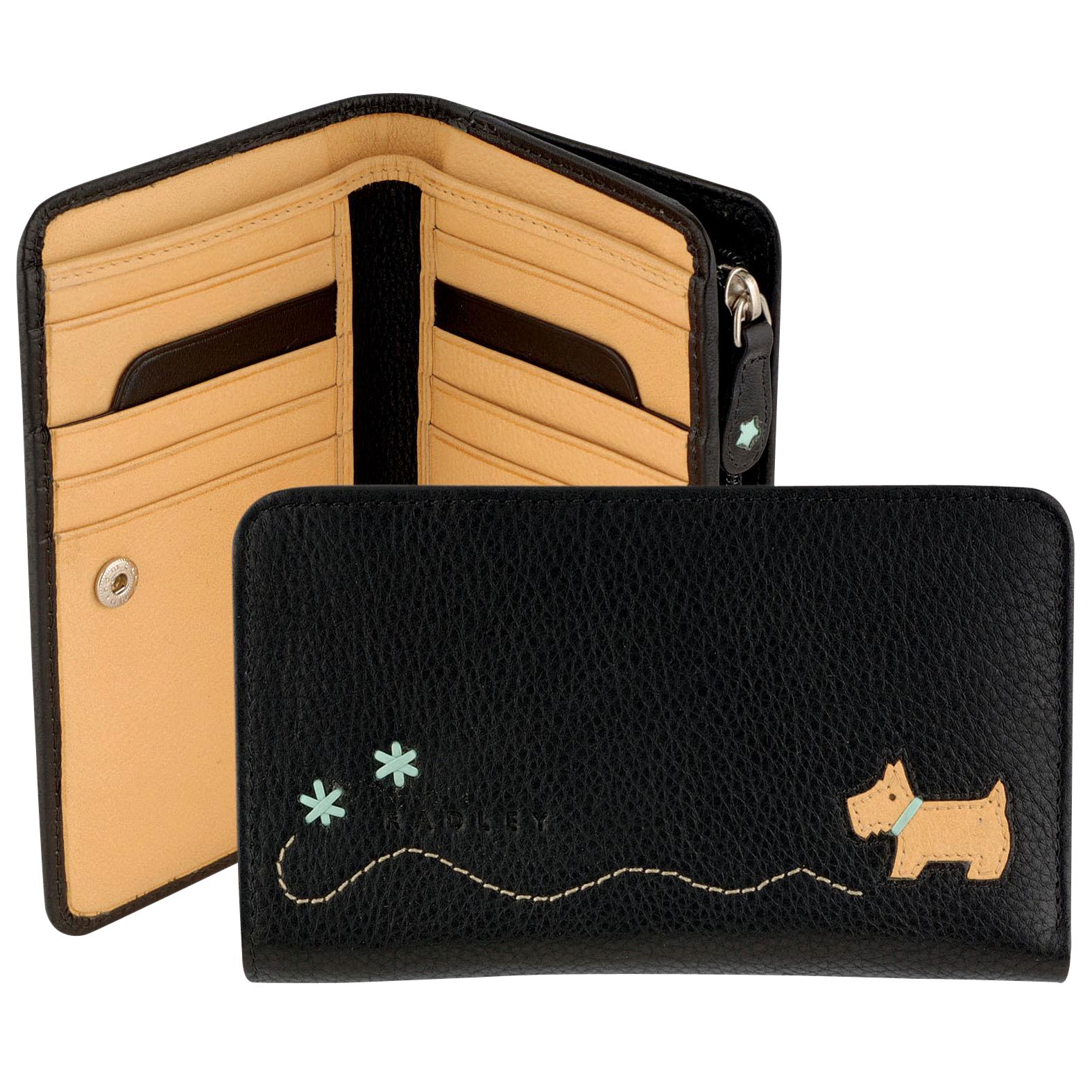 Radley Wishing On A Star Medium Purse With Zip Black