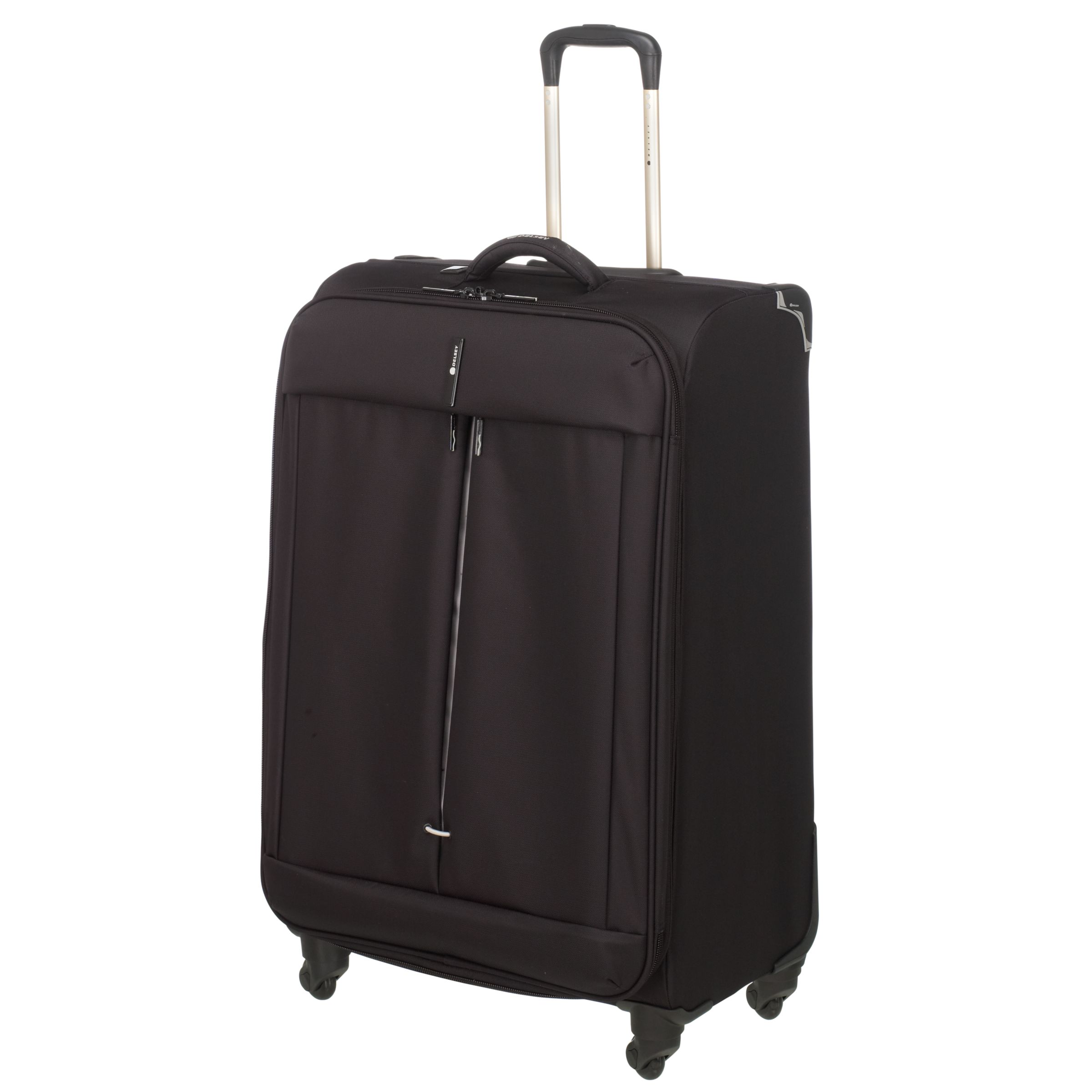 Delsey Fiber Lite Expandable 4-Wheel Trolley Cases, Black at JohnLewis