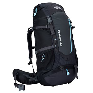 The North Face Terra 55 Backpack, Grey/Blue, One size