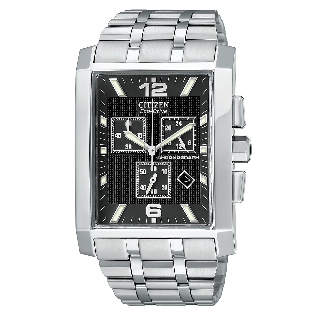 Citizen AT0910-51E Men's Largo Oblong Chronograph Watch at John Lewis
