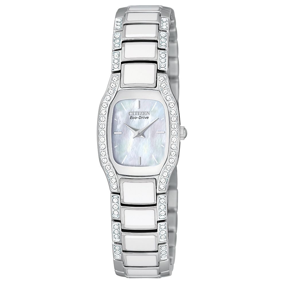 Citizen EW9780-81D Women's White Resin Watch at John Lewis