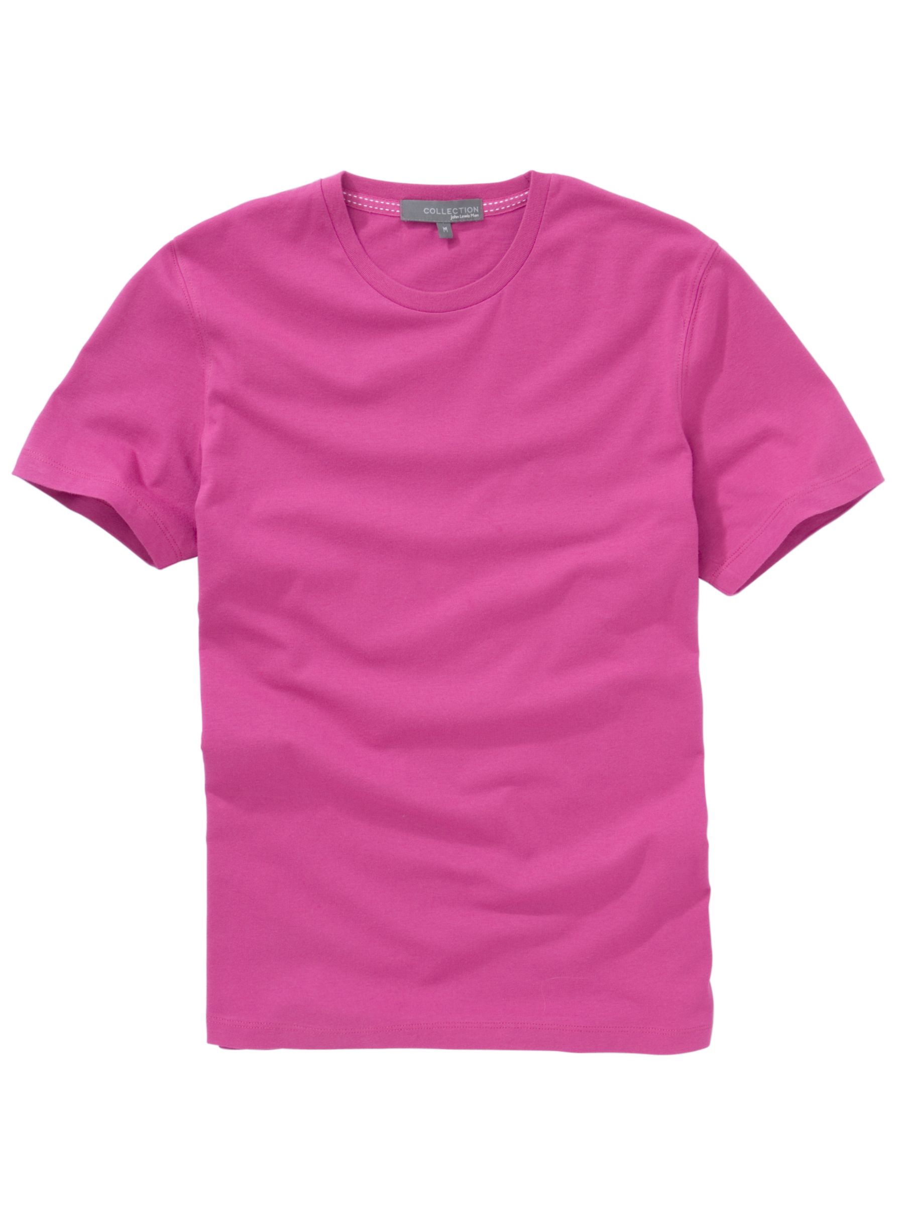 COLLECTION, John Lewis Men Crew Neck T-Shirt, Pink