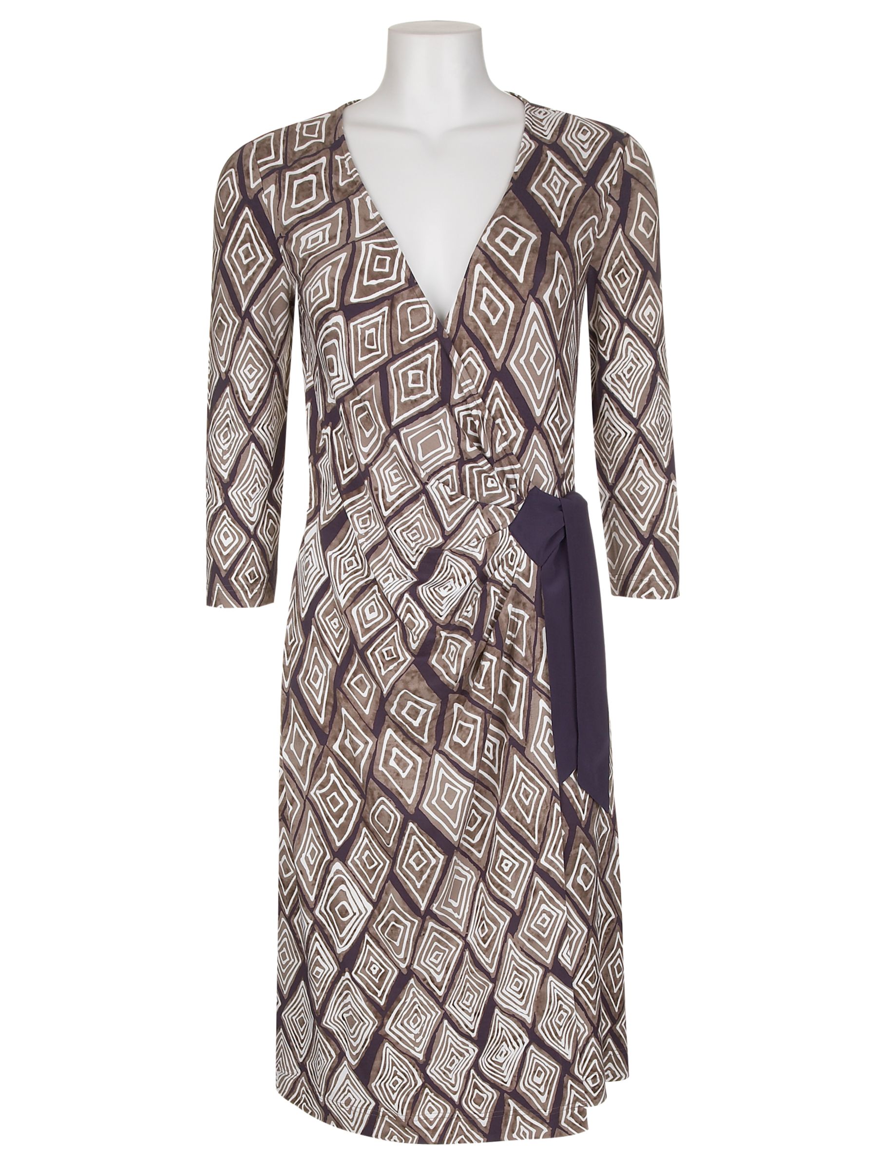 Fenn Wright Manson Petites Tribal Print Dress, Grape/Brown