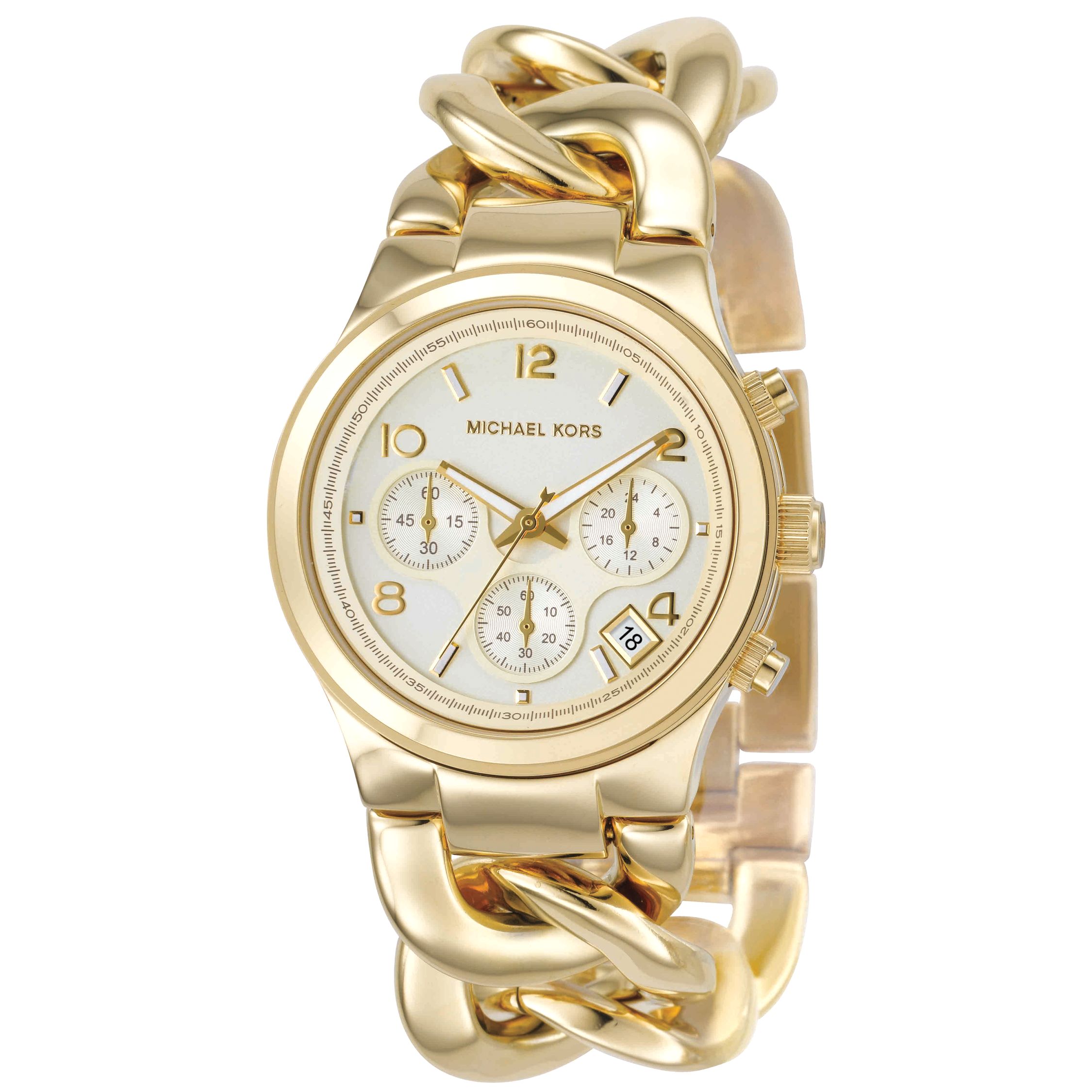 Michael Kors Women's Chronograph Chain Bracelet Watch at John Lewis