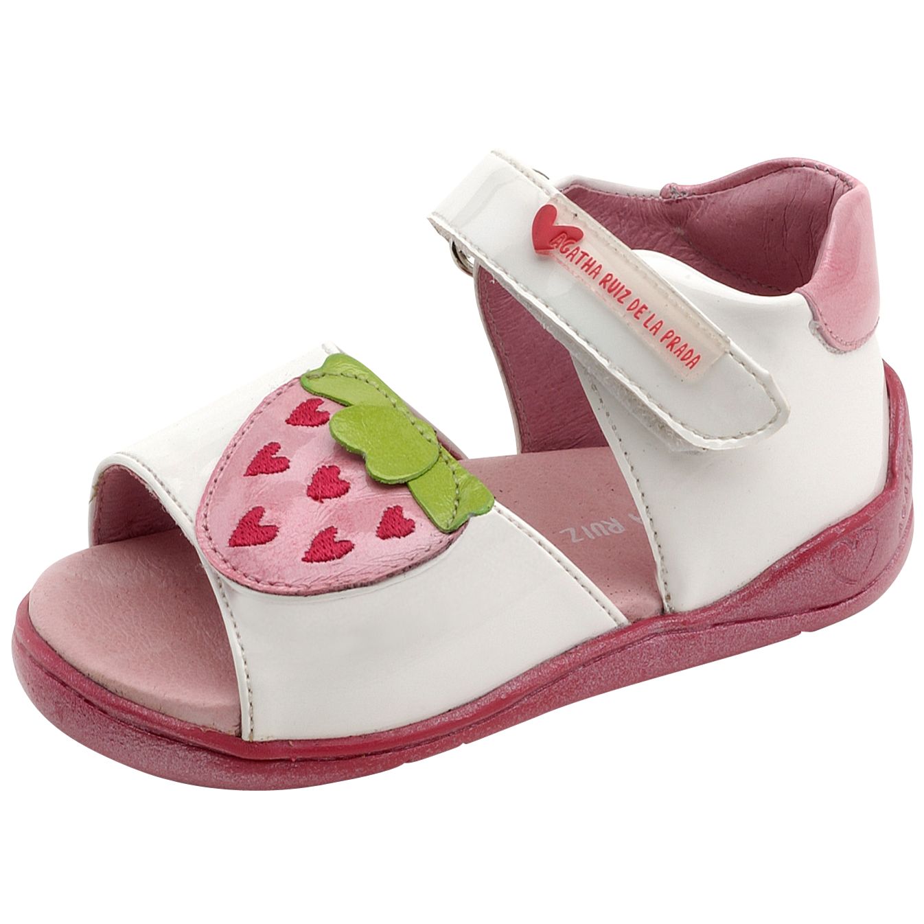 Agatha Ruiz de la Prada Strawberry Sandals White 24 Junior