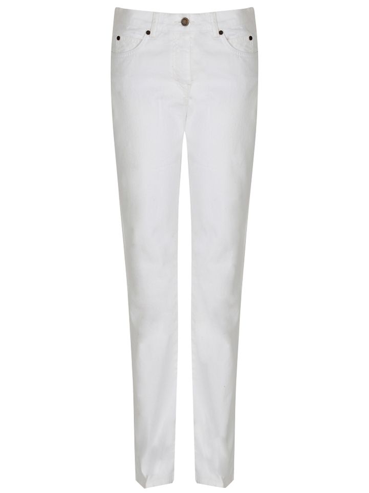 Jaeger Cropped Denim Jeans, White