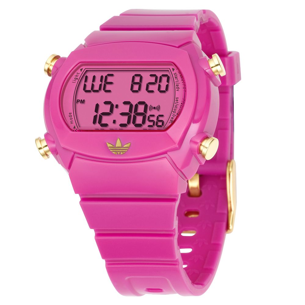 Adidas Originals ADH1820 Digital Silicone Strap Watch Pink