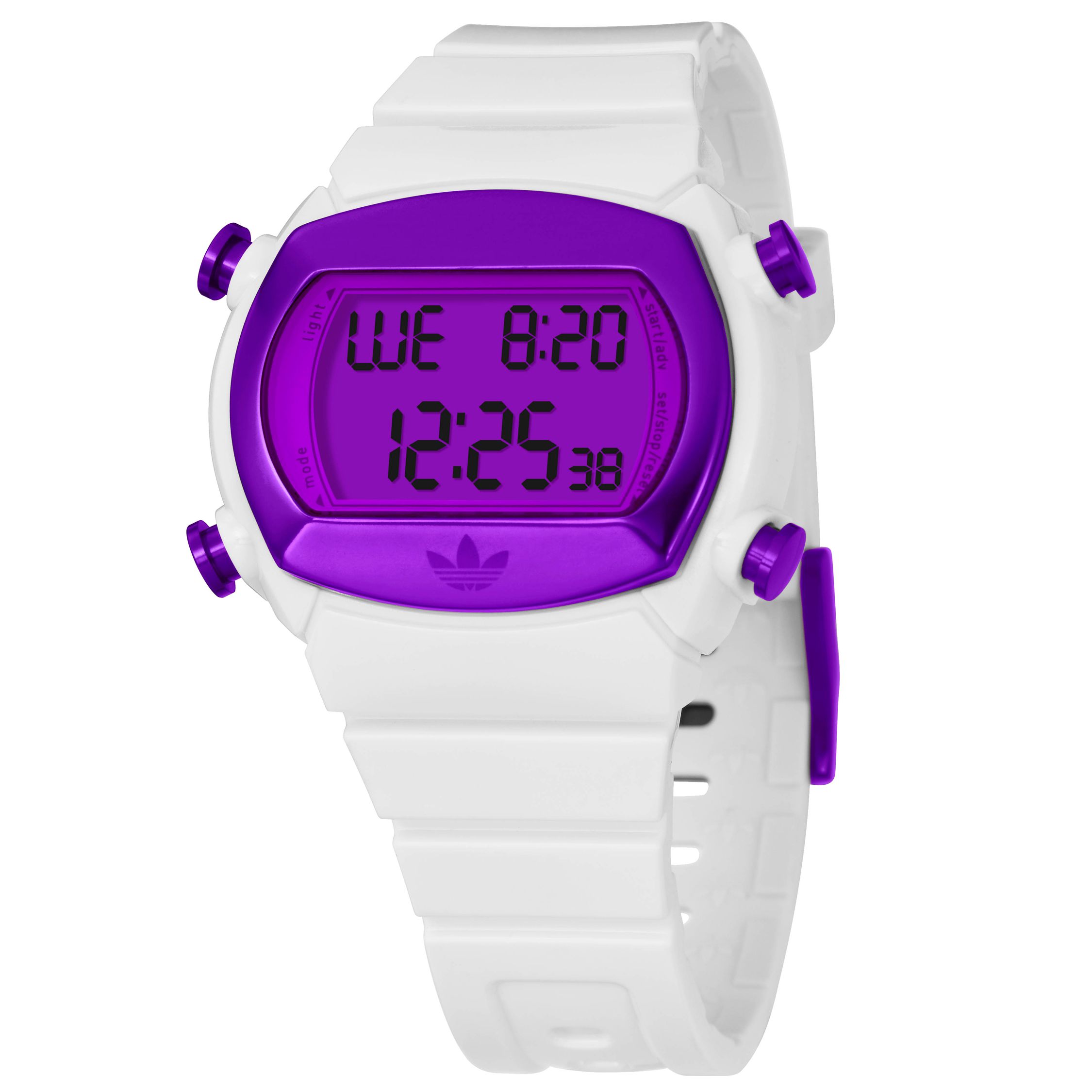 Adidas Originals ADH6029 Digital Rubber Strap Watch WhitePurple