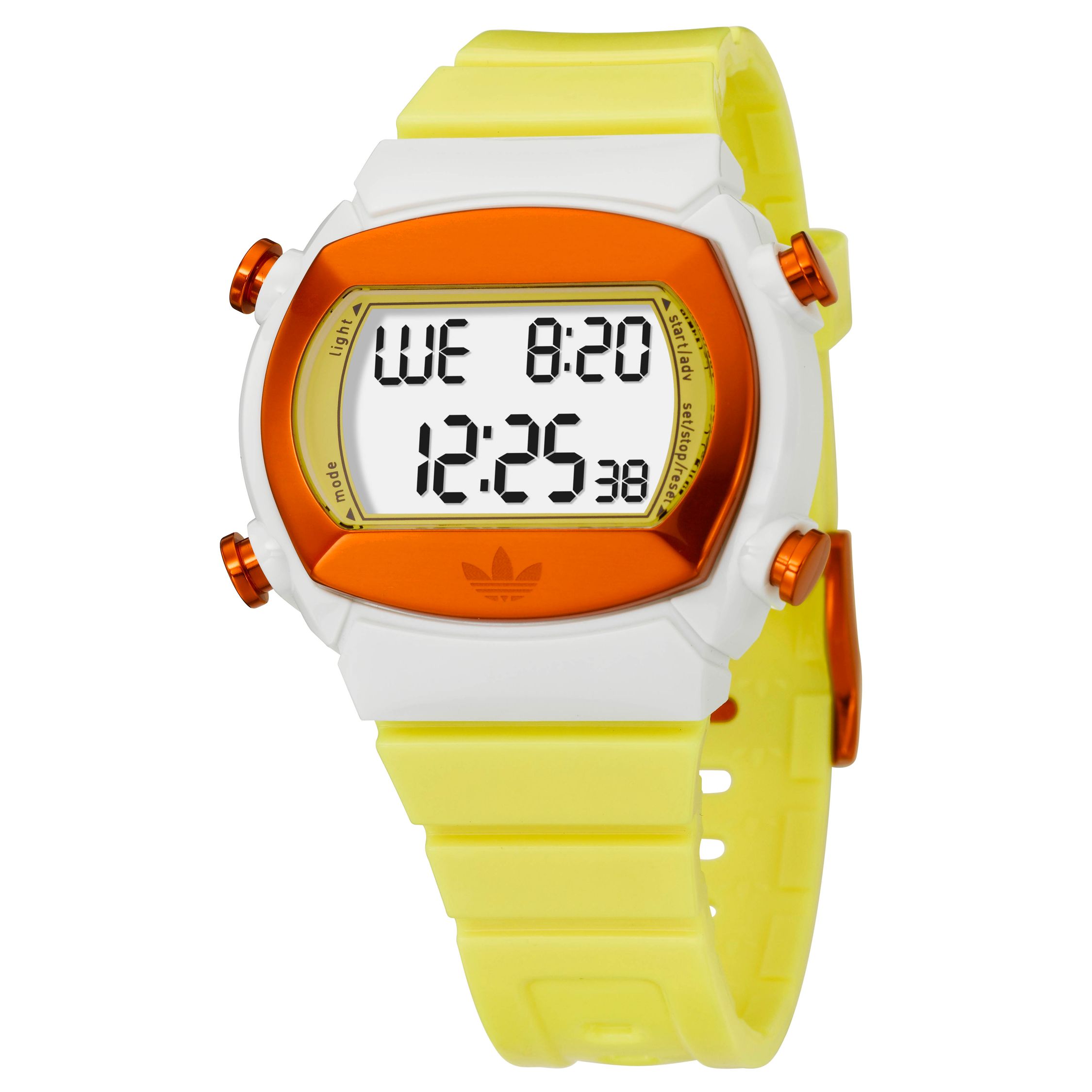 Adidas Originals ADH6048 Unisex Digital Rubber Strap Watch Yellow