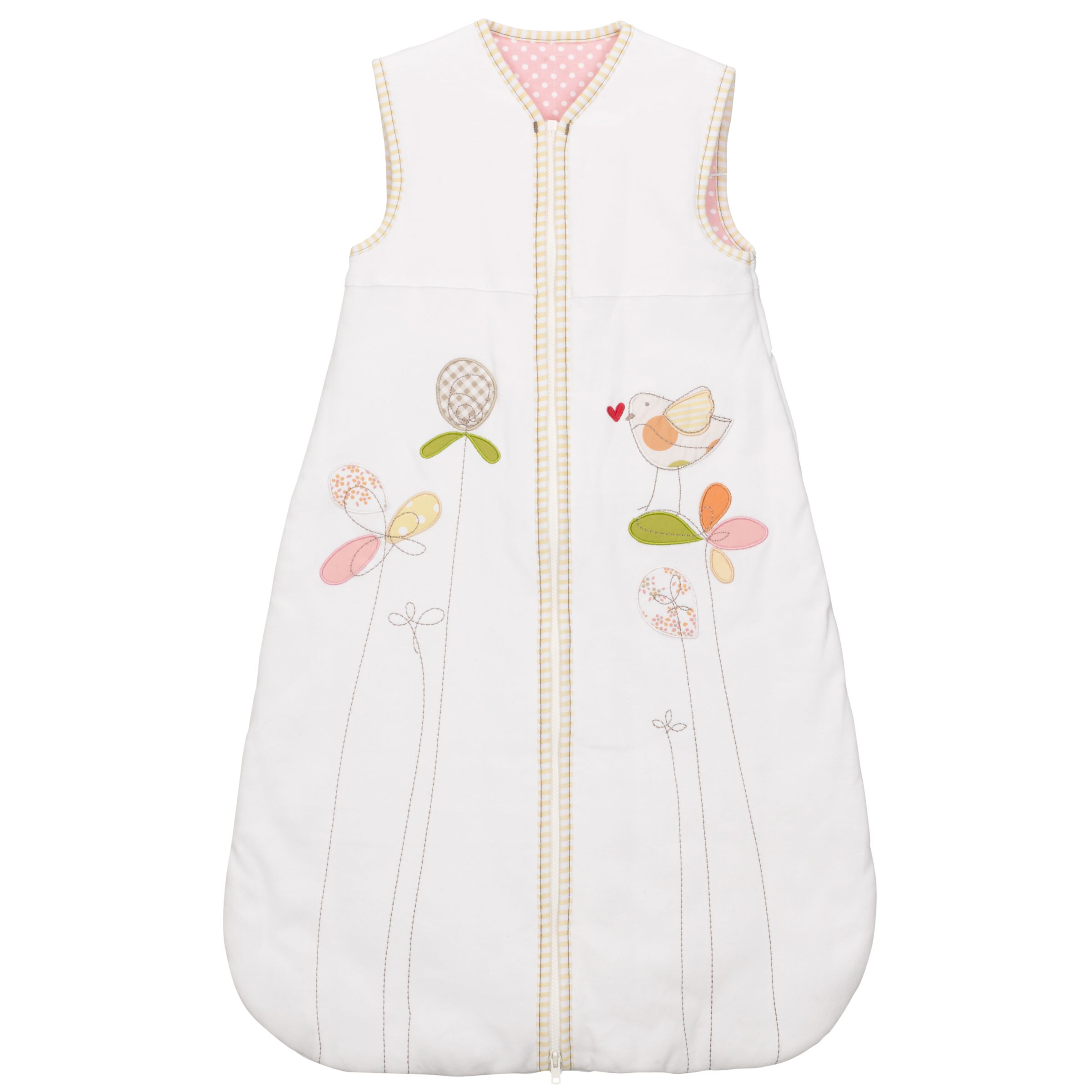 John Lewis Baby John Lewis Blossom Sleeping Bag, 2.5 Tog, White