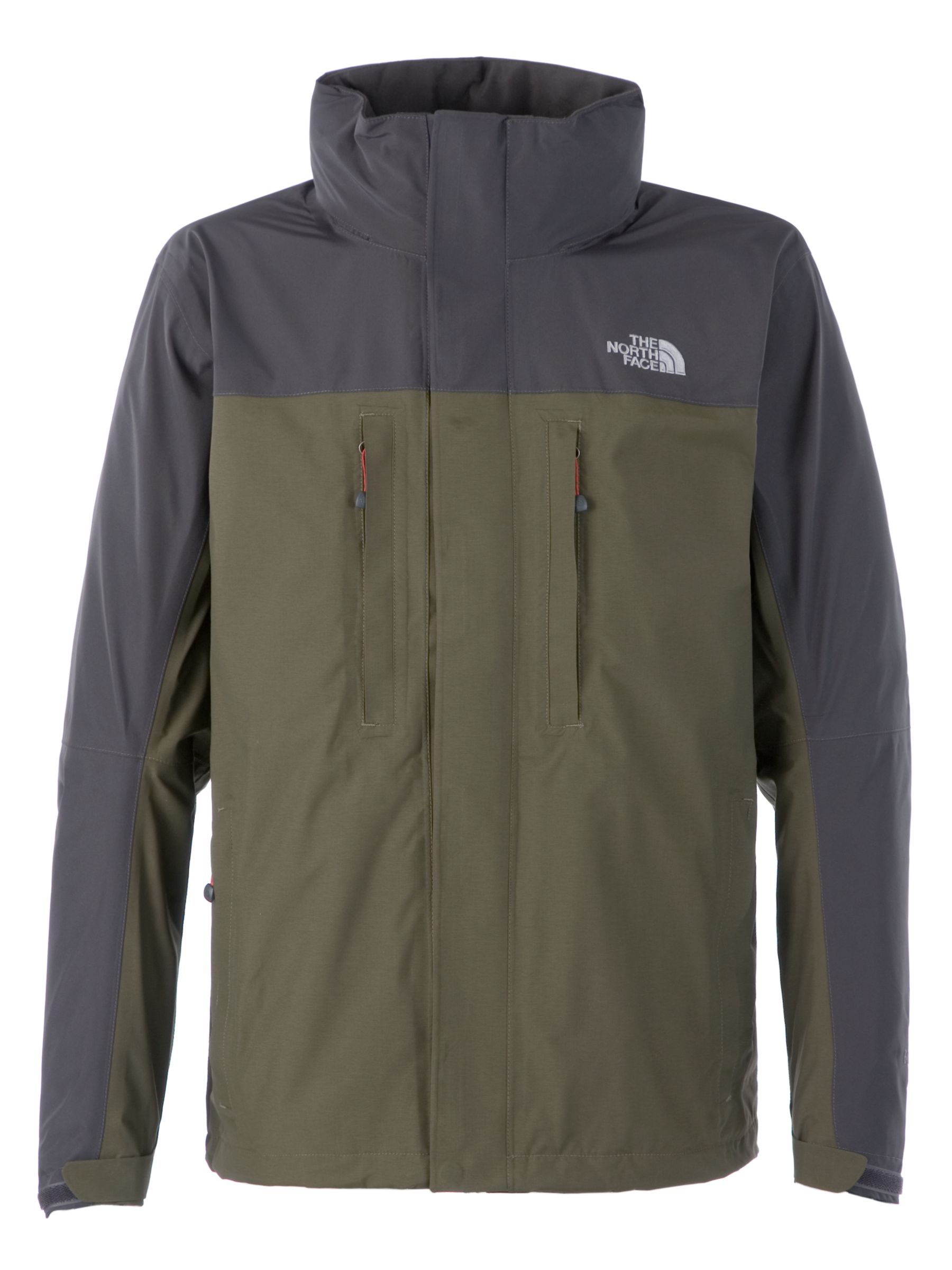 The North Face Downpour Waterproof Jacket, Green/Grey at John Lewis