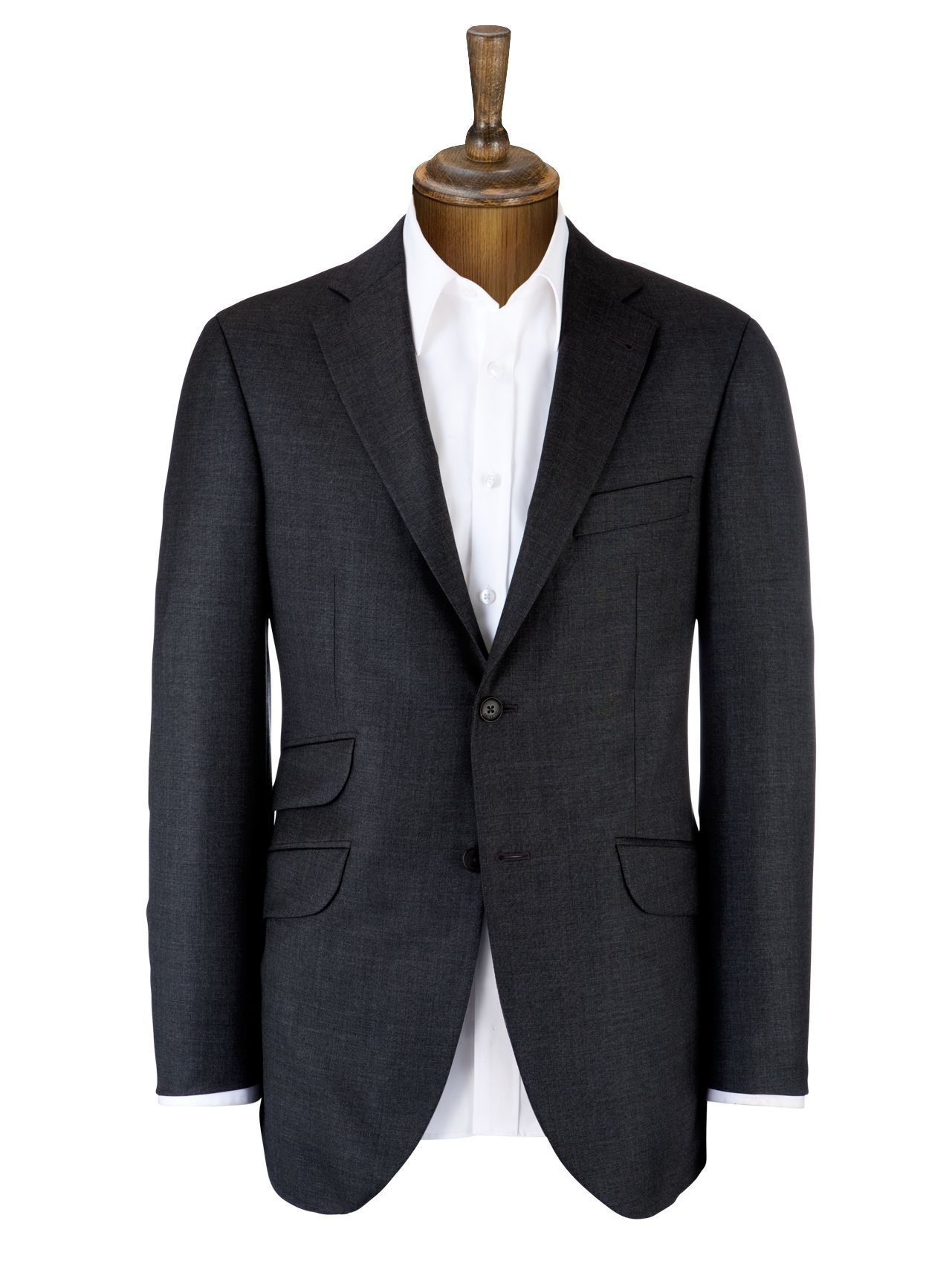 Hackett London Pure Wool Suit Jacket, Charcoal at John Lewis