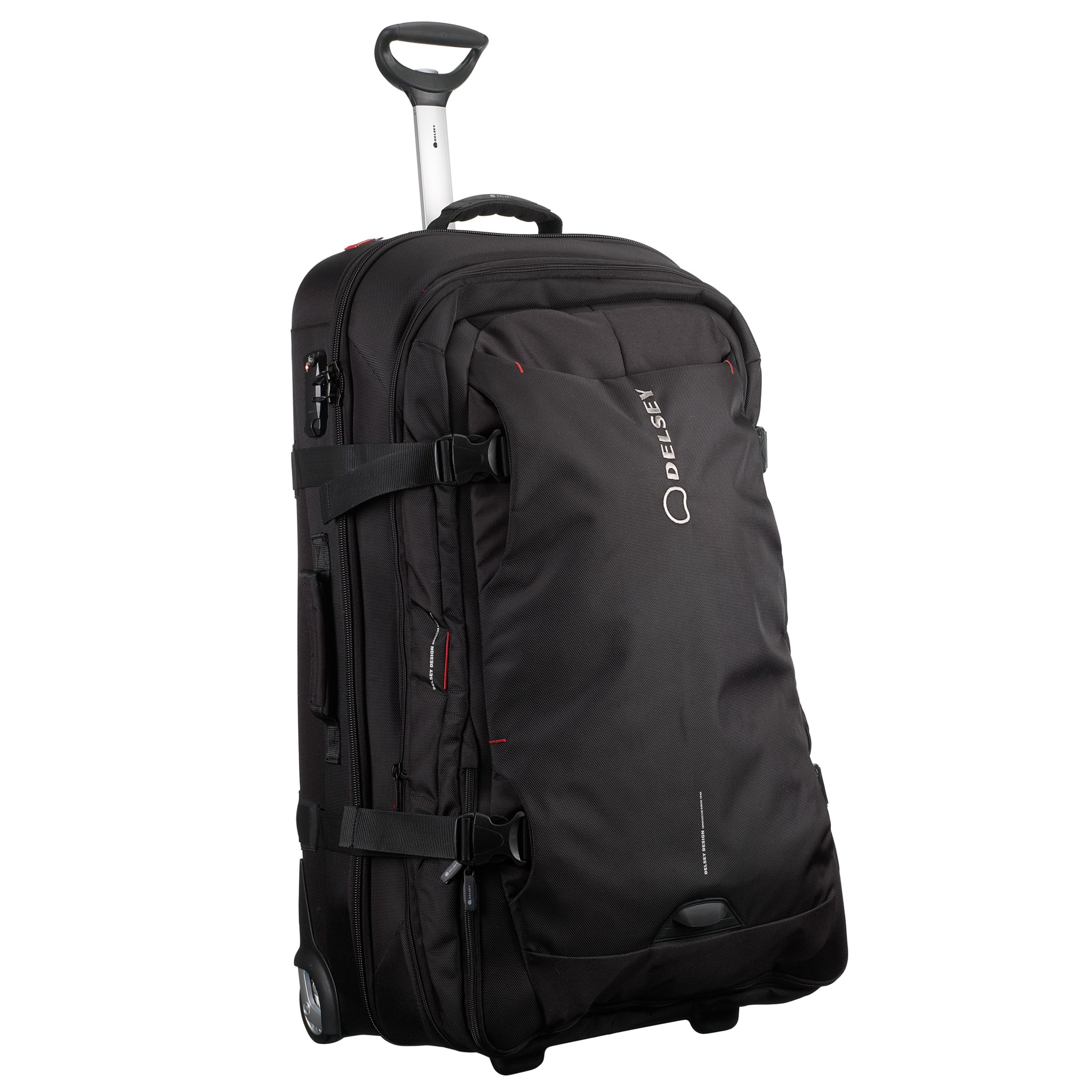 Delsey Cross Trip Expandable Trolley Cases, Black, Small
