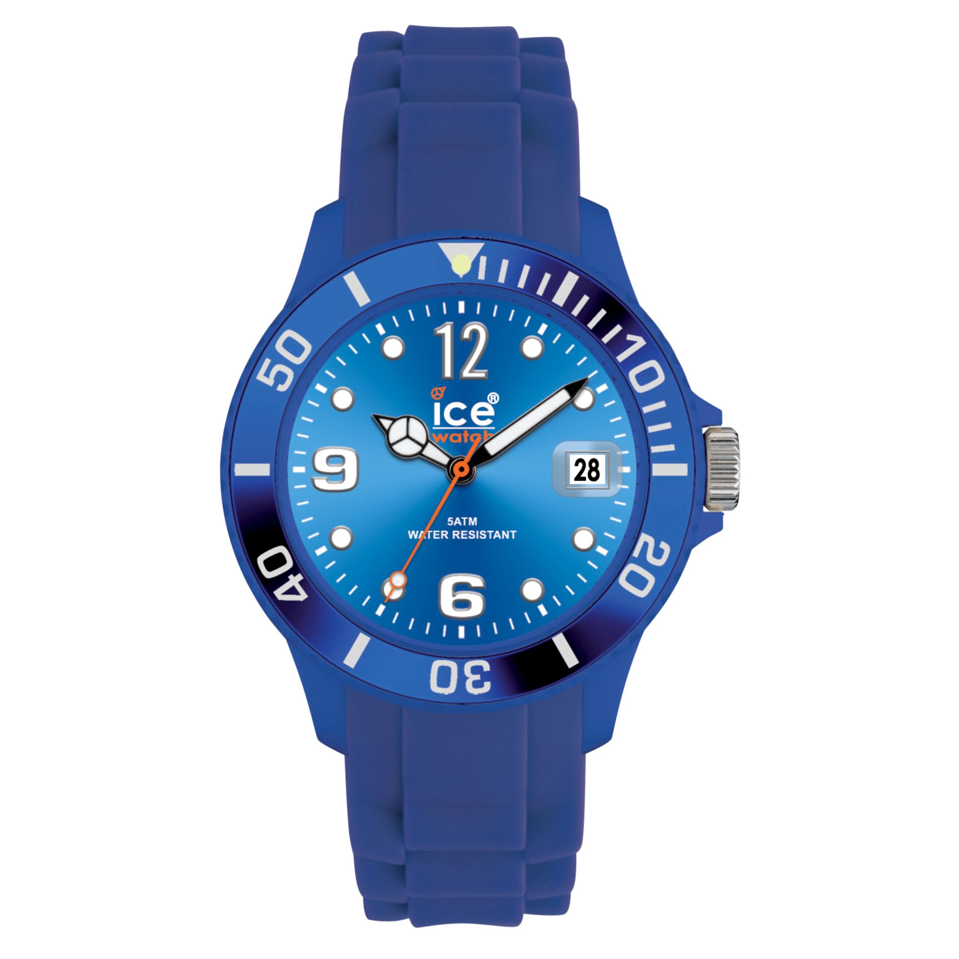 Ice-Watch SI.RD.S.S Analogue Silicon Strap Watch, Navy blue