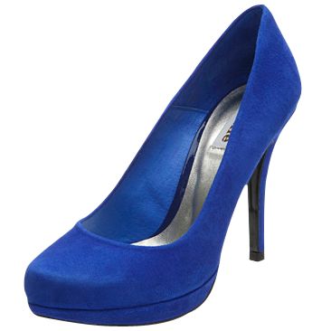 Dune Ornate Walled Almond Toe Court Shoes, Blue, 4