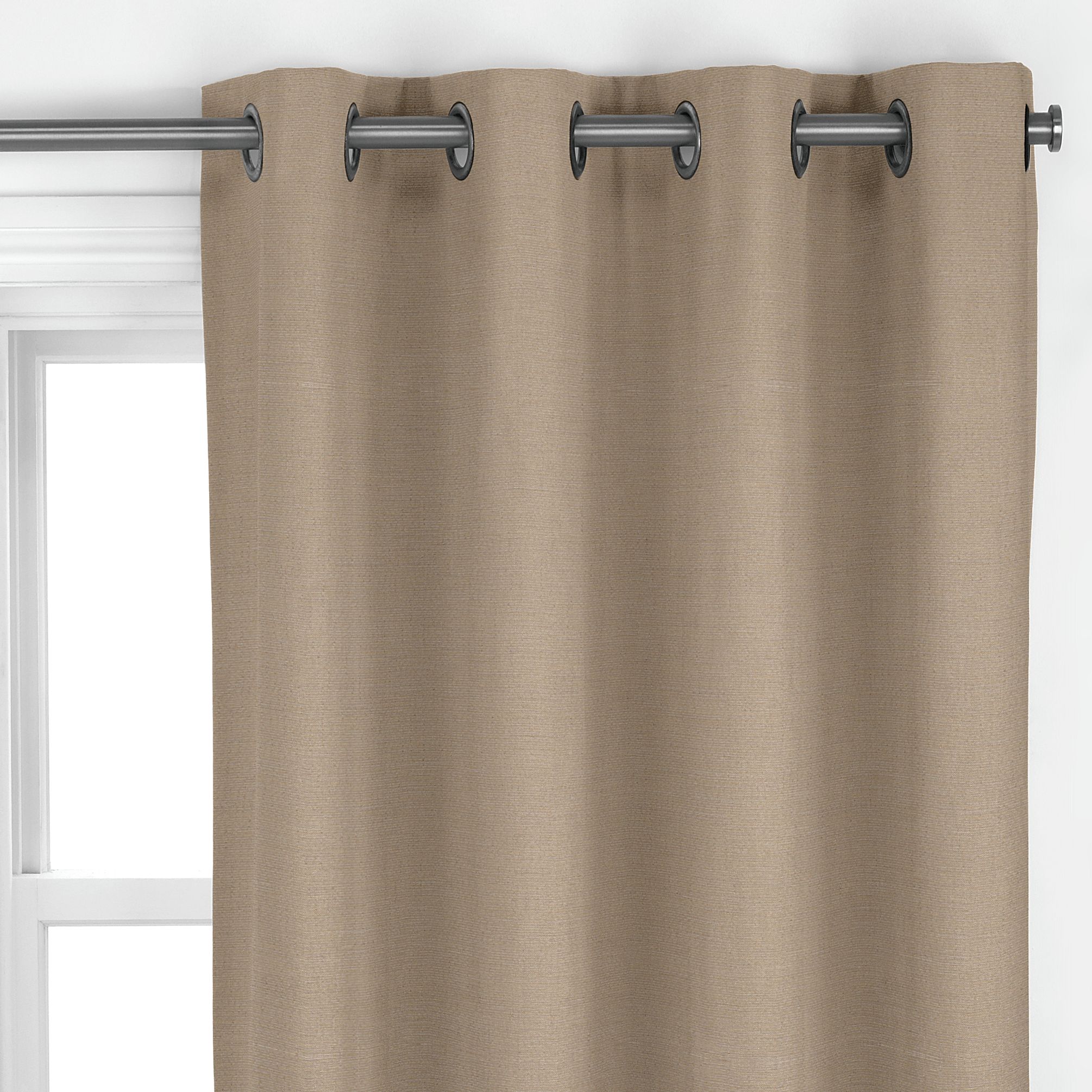 John Lewis Brighton Eyelet Curtains, Natural