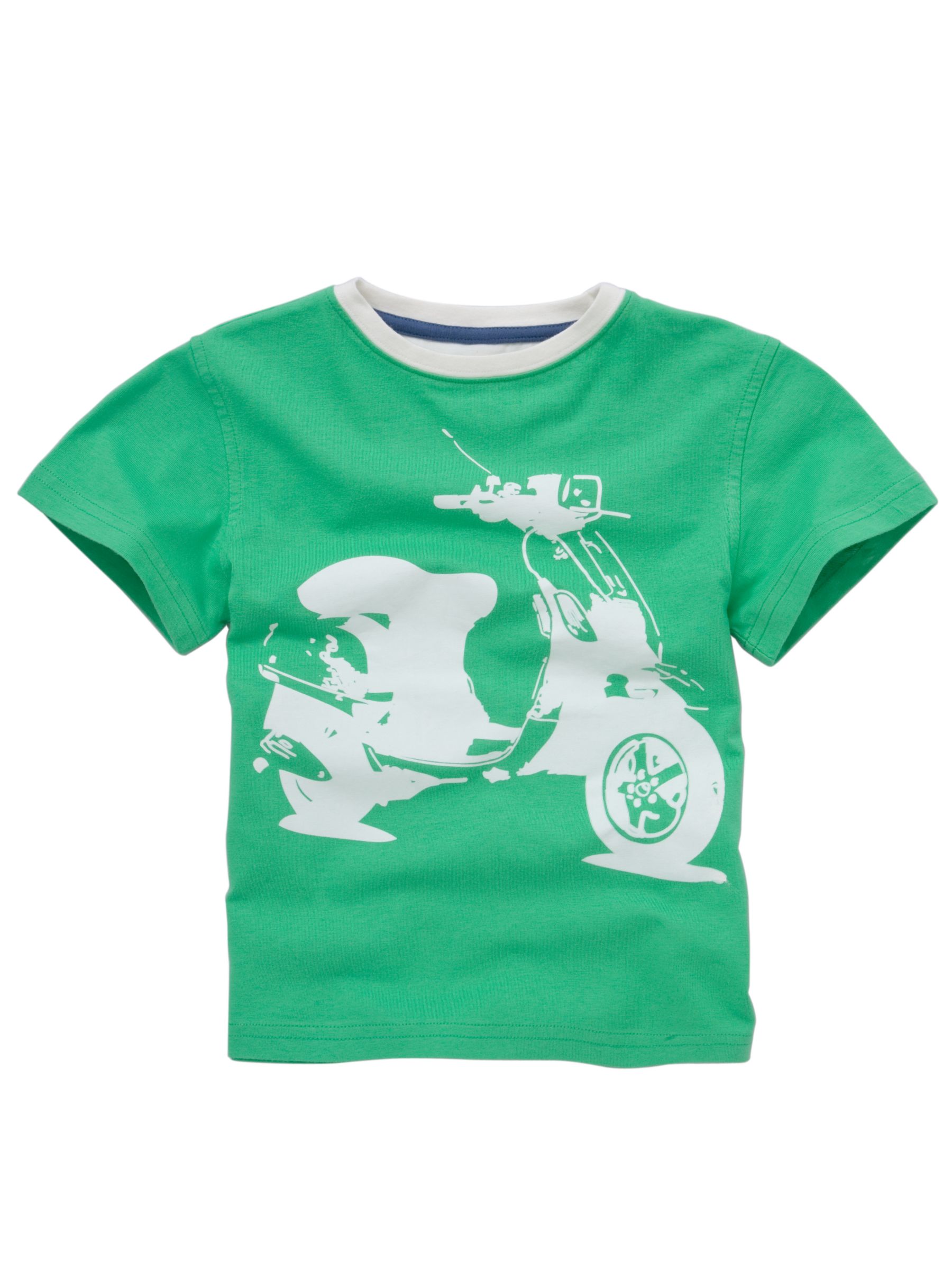 John Lewis Boy Scooter Print T-Shirt, Green