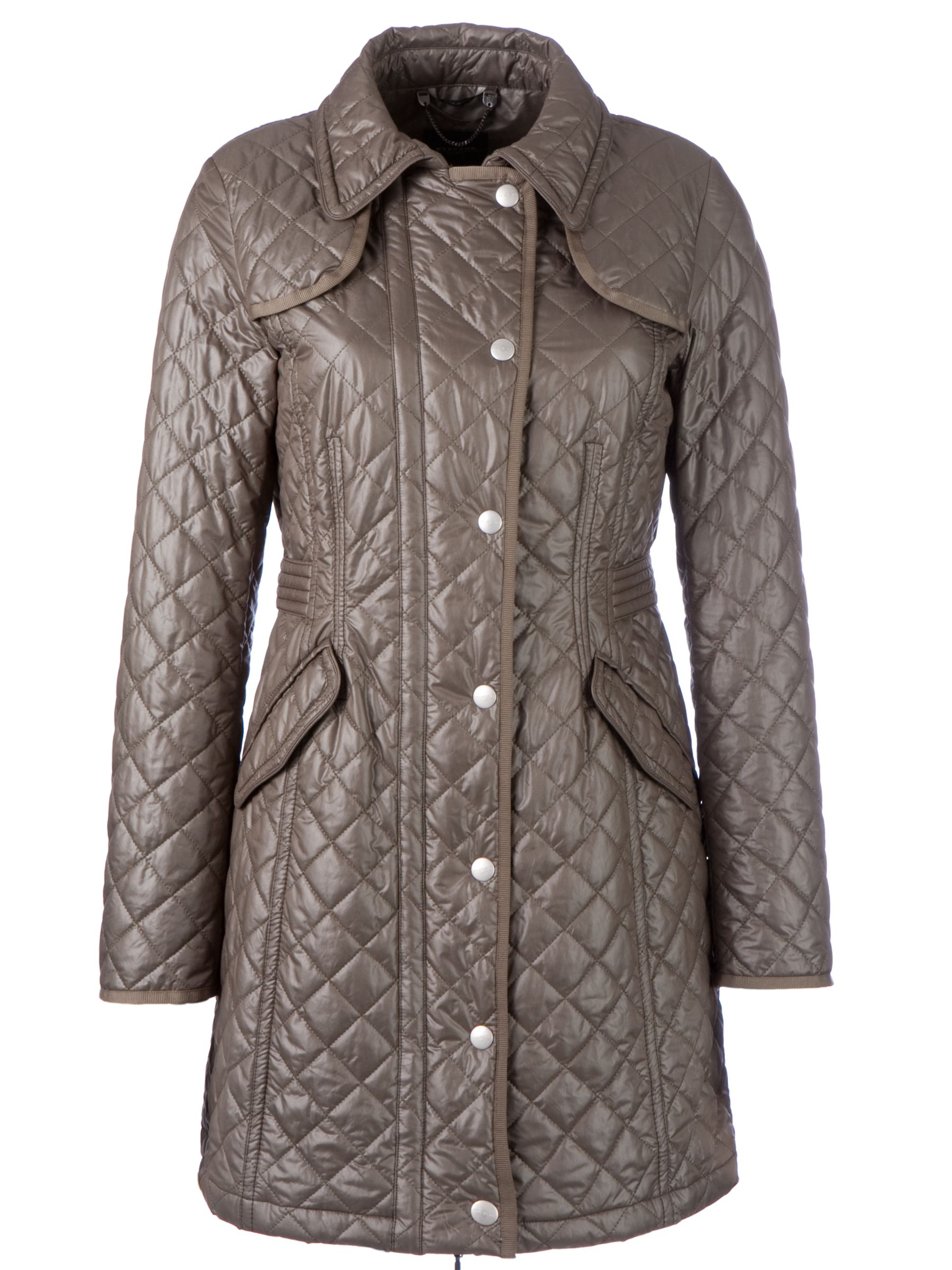 Weekend by MaxMara Diritto Quilted Jacket, Khaki at John Lewis